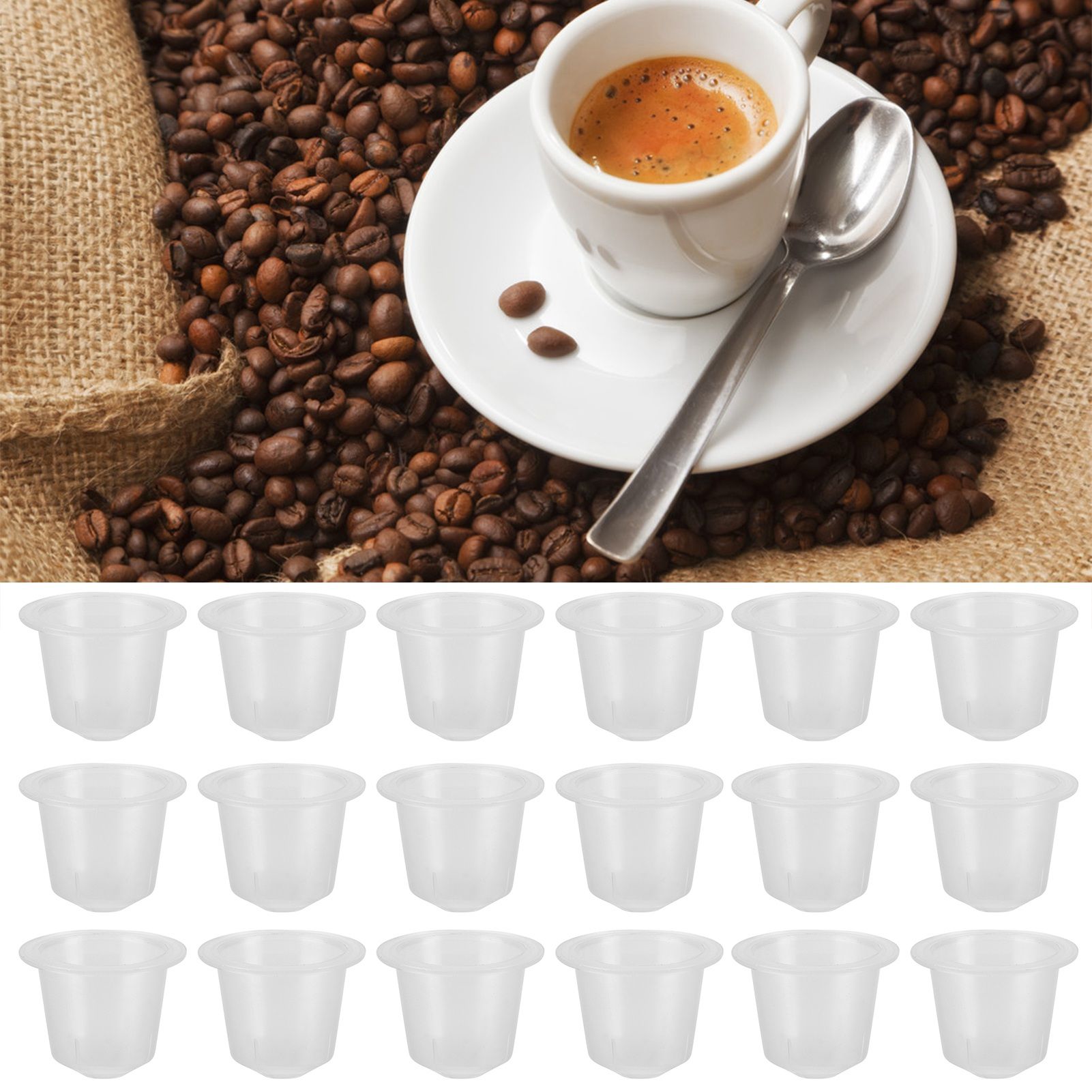 Fit for Nespresso Disposable Coffee Capsule Shell Coffee Powder Filter Cup Kit view 10