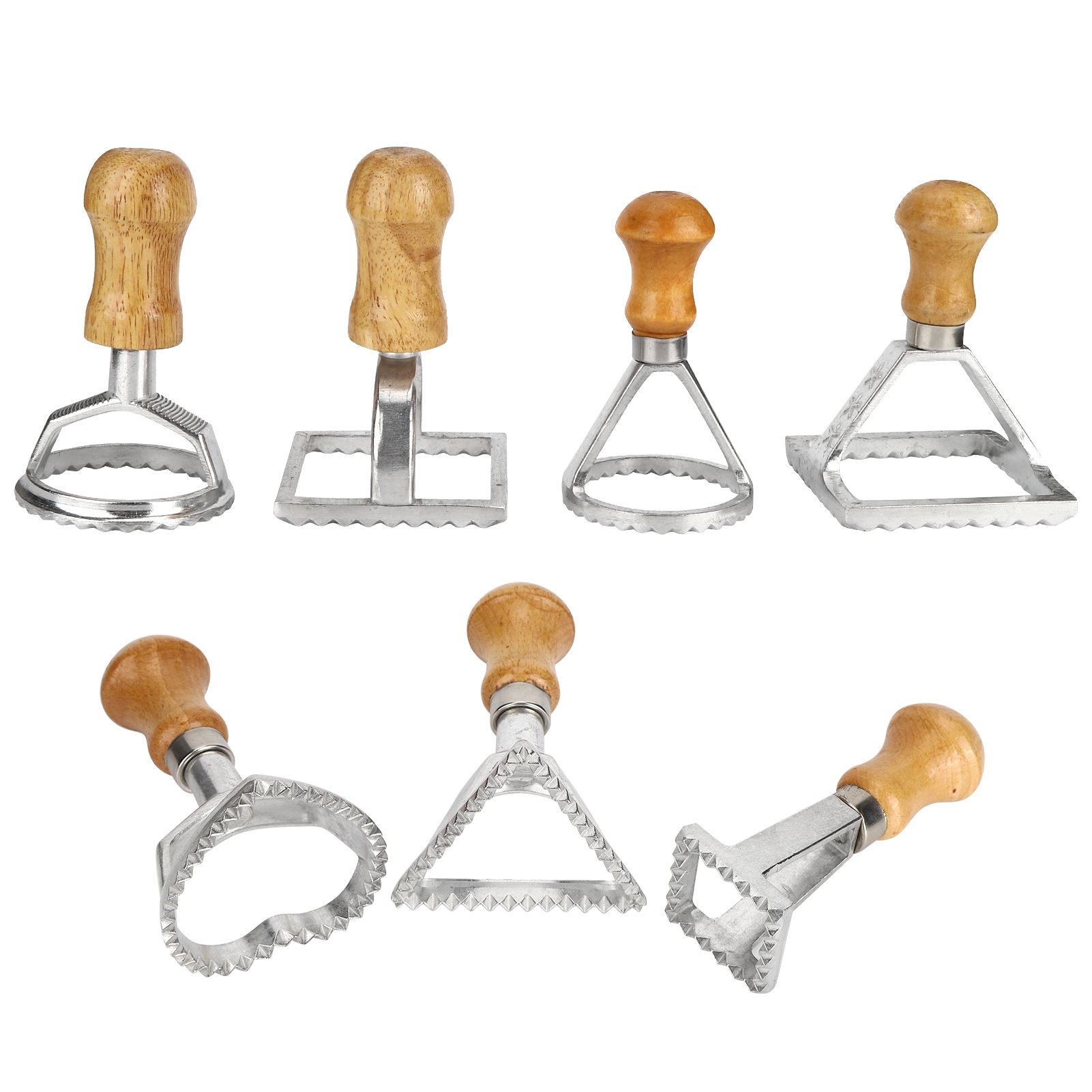 7PCS/Set Dumplings Molds DIY Cookies Cakes Pastry Pasta Stamp Press Cutter