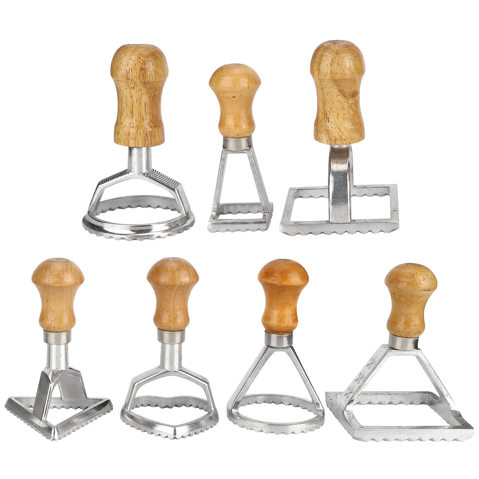 7PCS/Set Dumplings Molds DIY Cookies Cakes Pastry Pasta Stamp Press Cutter view 2