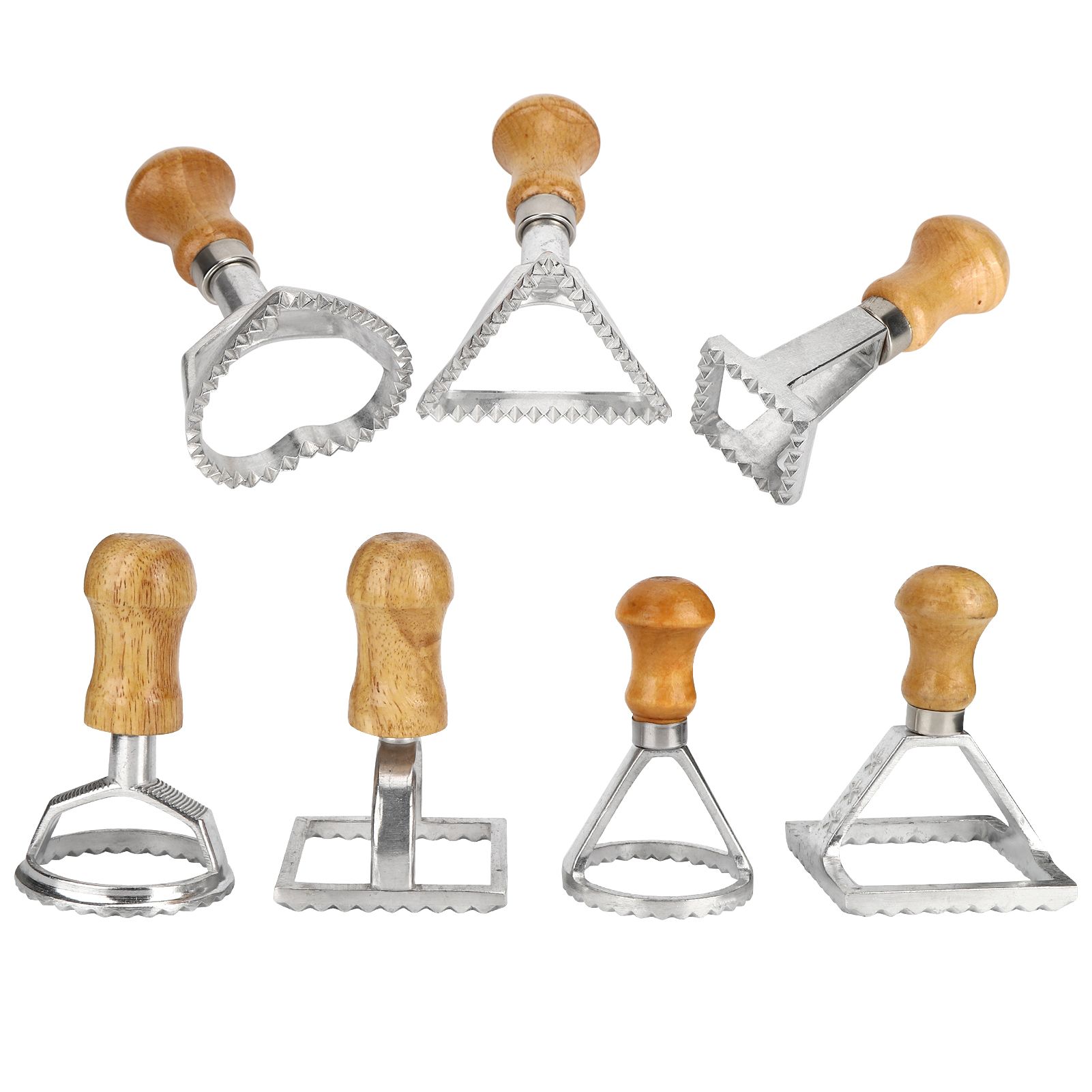 7PCS/Set Dumplings Molds DIY Cookies Cakes Pastry Pasta Stamp Press Cutter view 3