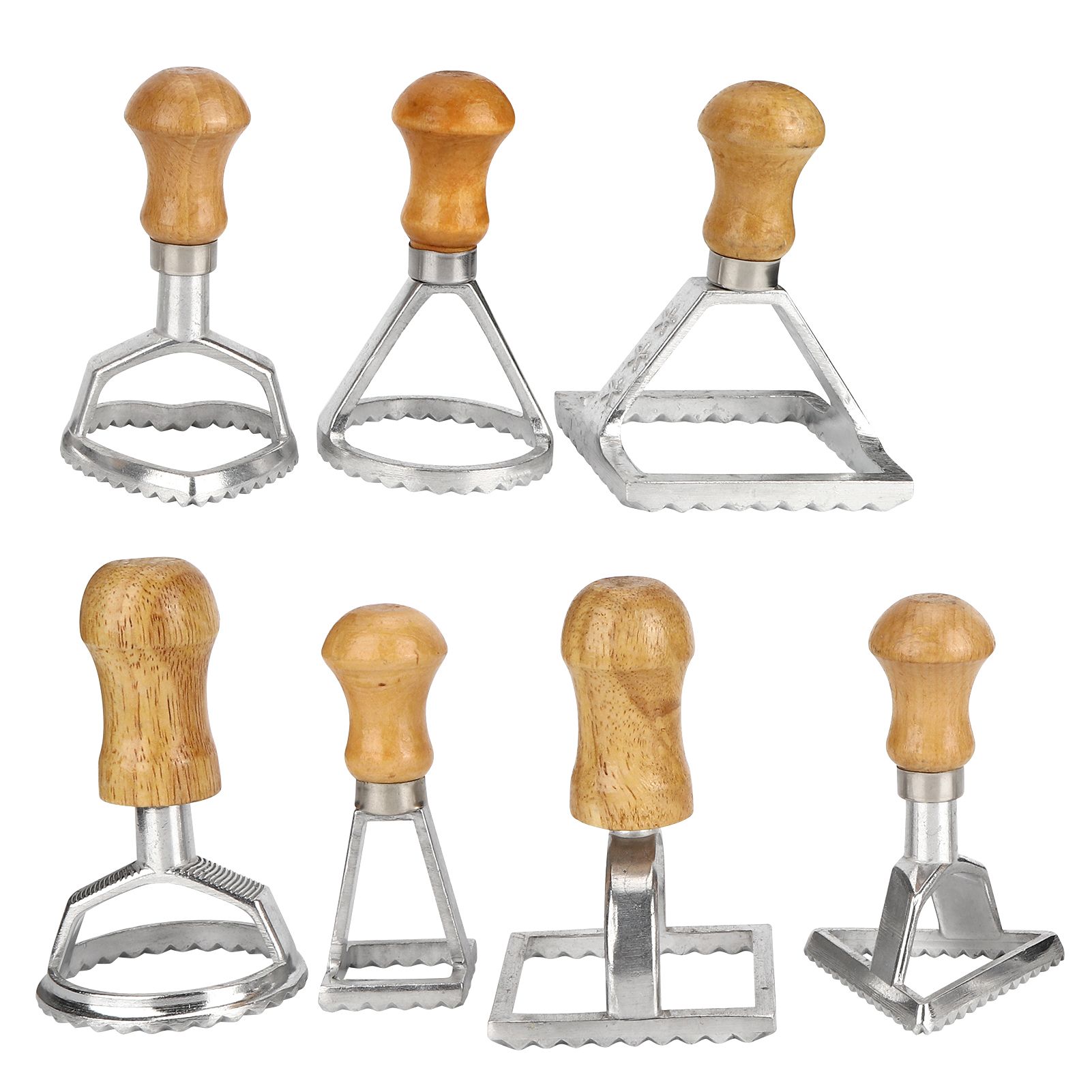 7PCS/Set Dumplings Molds DIY Cookies Cakes Pastry Pasta Stamp Press Cutter view 6