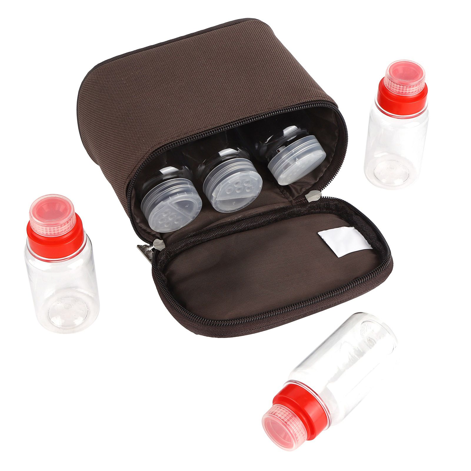 BBQ Organizer Bag Portable Picnic Basket Spices Seasoning Jar Seasoning view 3