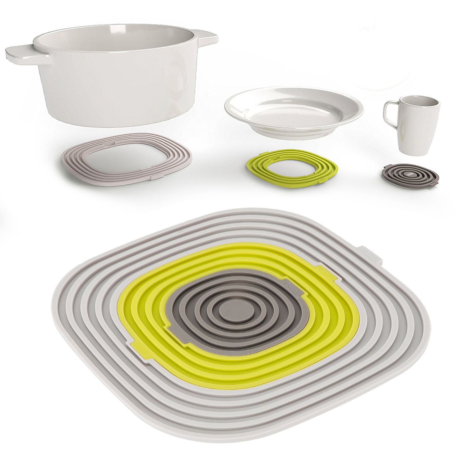 Silicone Pot Mat 3 In 1 Non slip Insulation High Temperature Resistant view 9