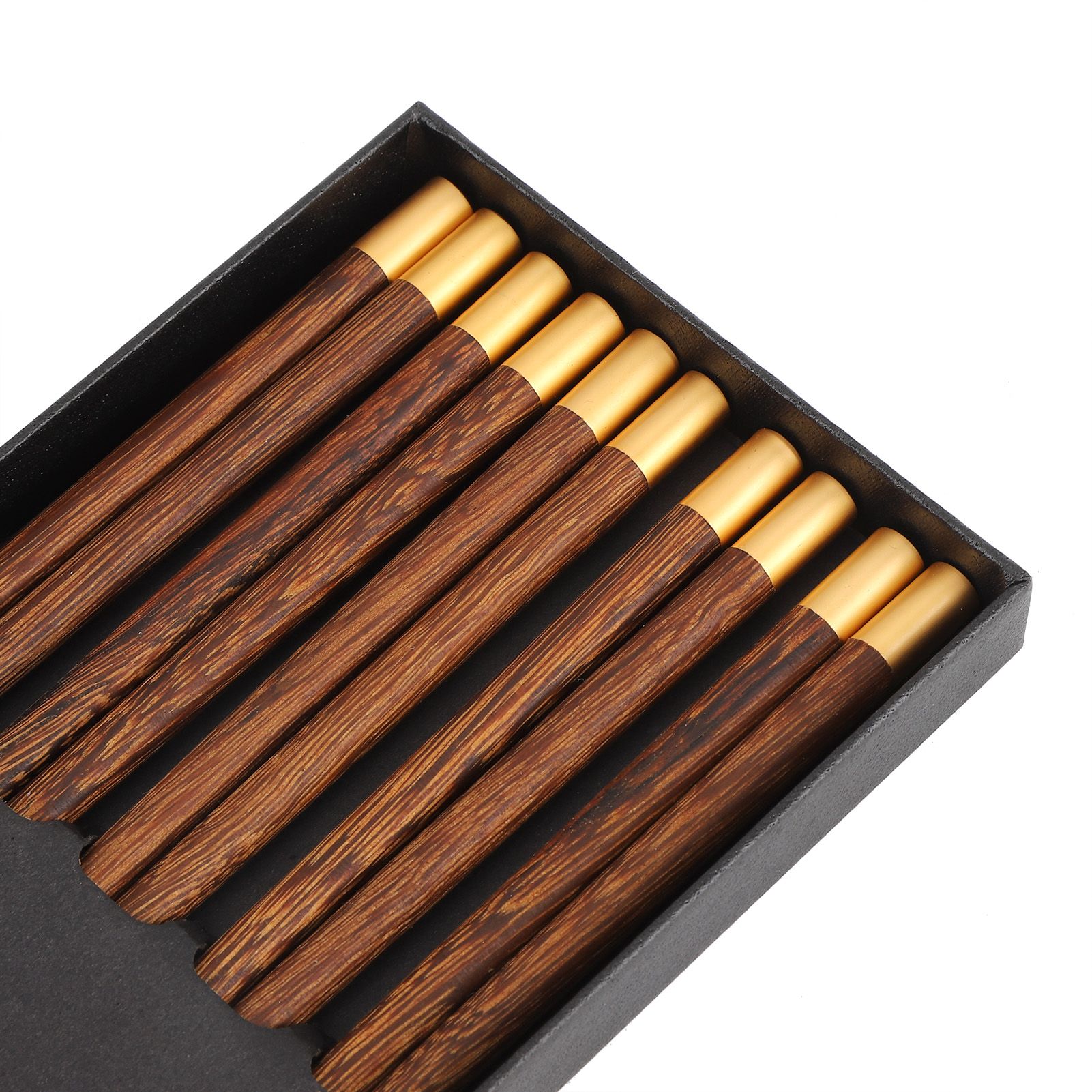 5 Pairs Chinese Style Wooden Chopsticks Set Safe Handcrafted Tableware Gift view 11