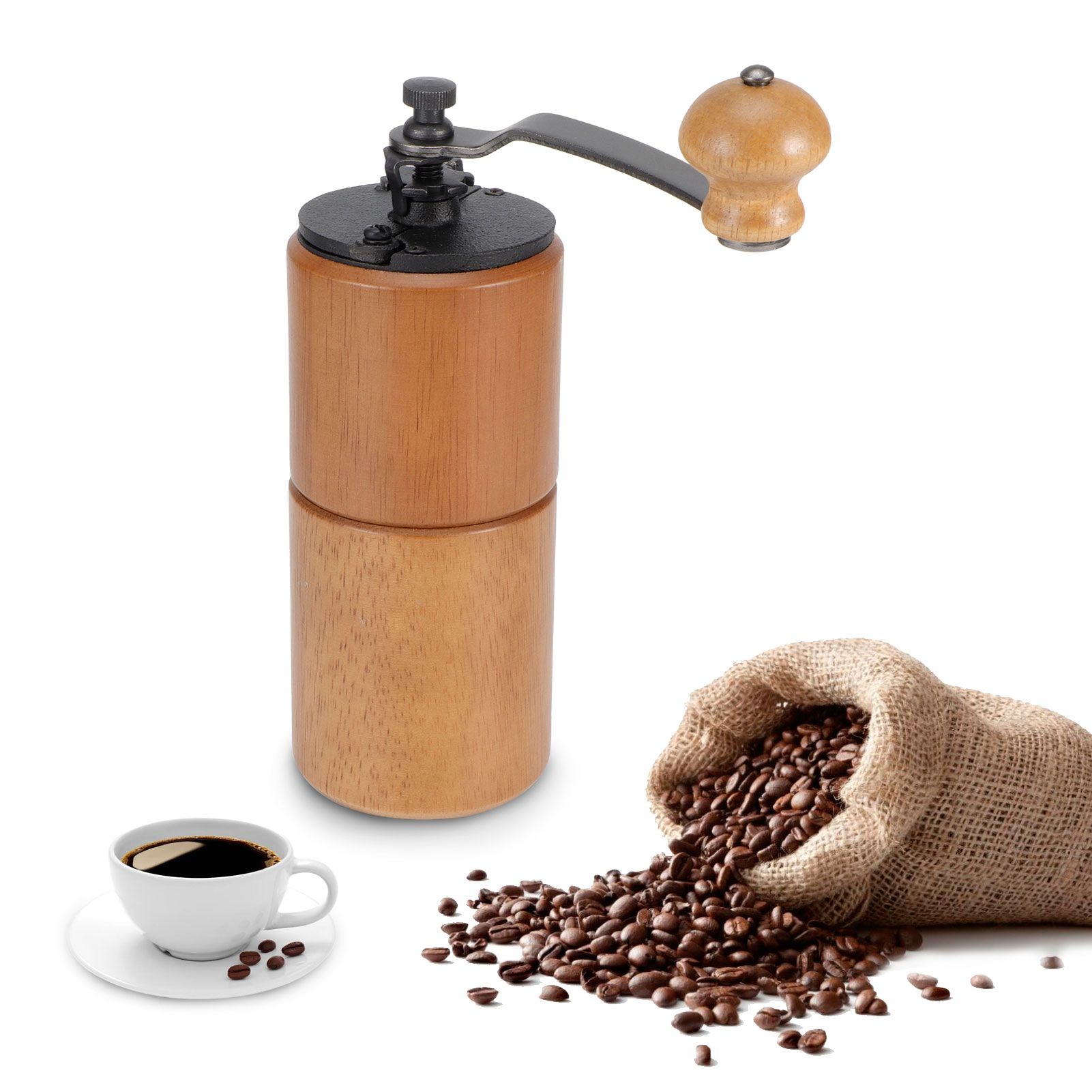 Wooden Manual Coffee Grinding Machine Portable Bean Grinder Coffee Making view 9