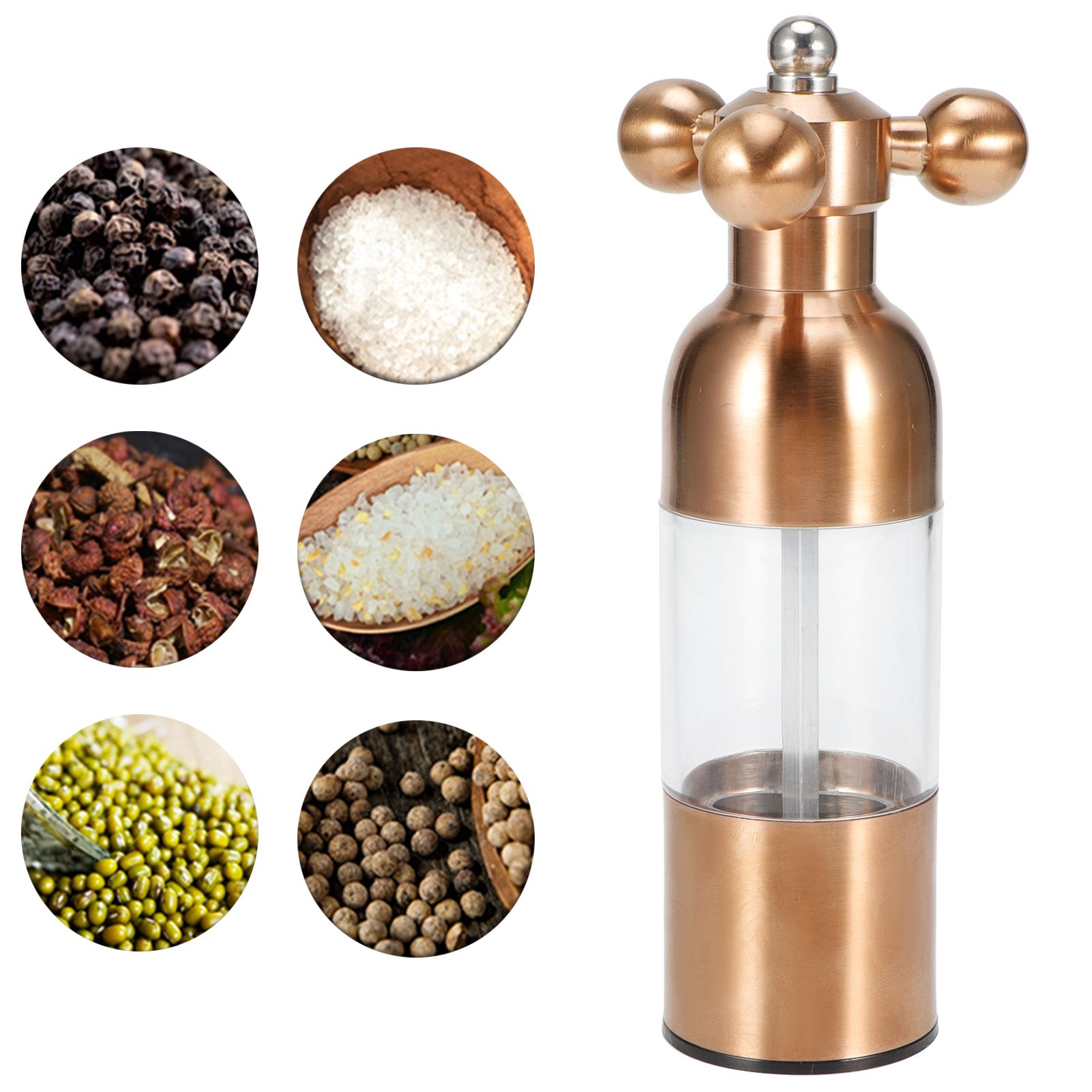 Stainless Steel Pepper Salt Spice Mill Grinder Seasoning Grinding Kitchen Tool view 10