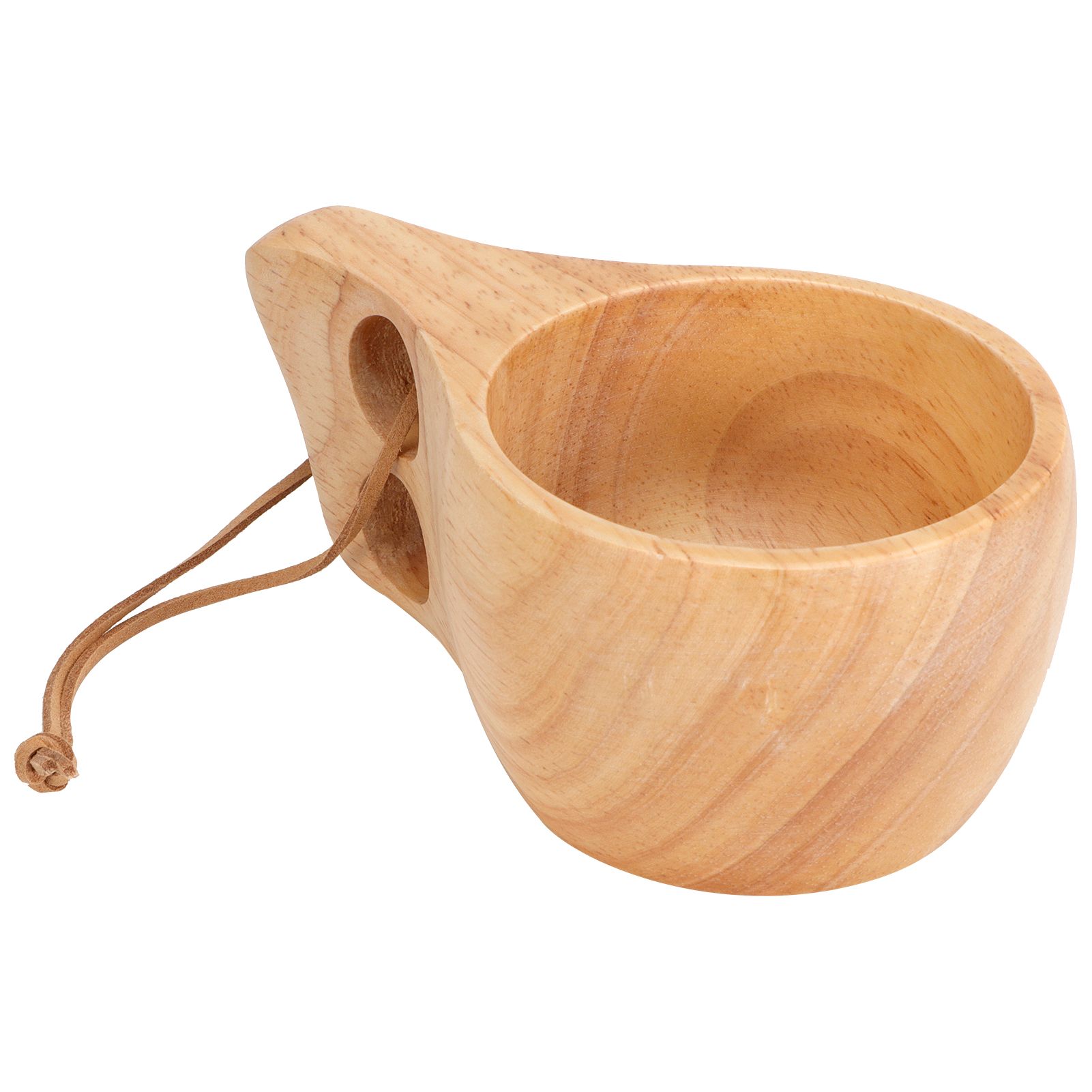 Coffee Cup with Handle Portable Wooden Milk Drink Mug Teacup Drinkware for view 2