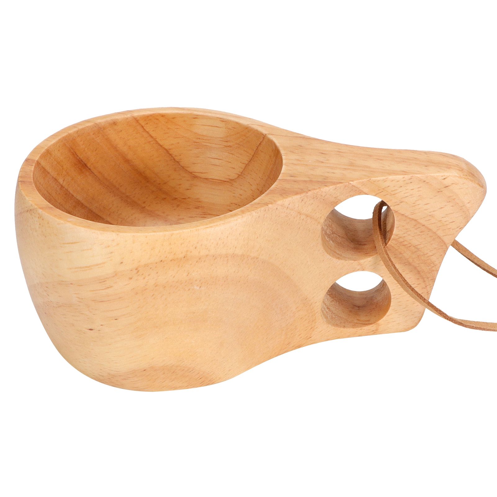 Coffee Cup with Handle Portable Wooden Milk Drink Mug Teacup Drinkware for view 4