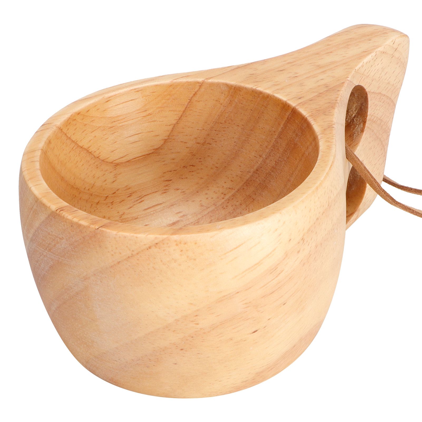 Coffee Cup with Handle Portable Wooden Milk Drink Mug Teacup Drinkware for view 5