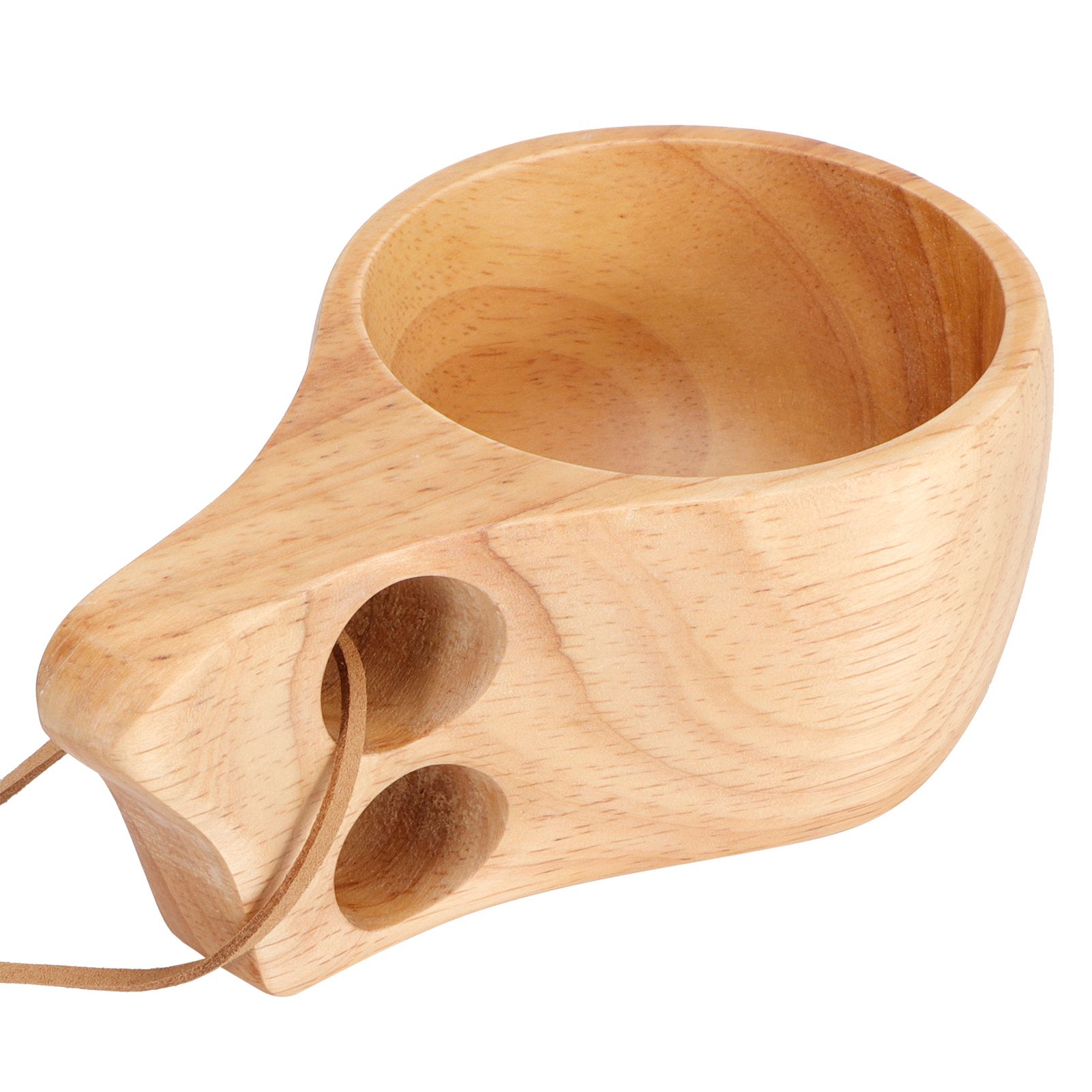 Coffee Cup with Handle Portable Wooden Milk Drink Mug Teacup Drinkware for view 6