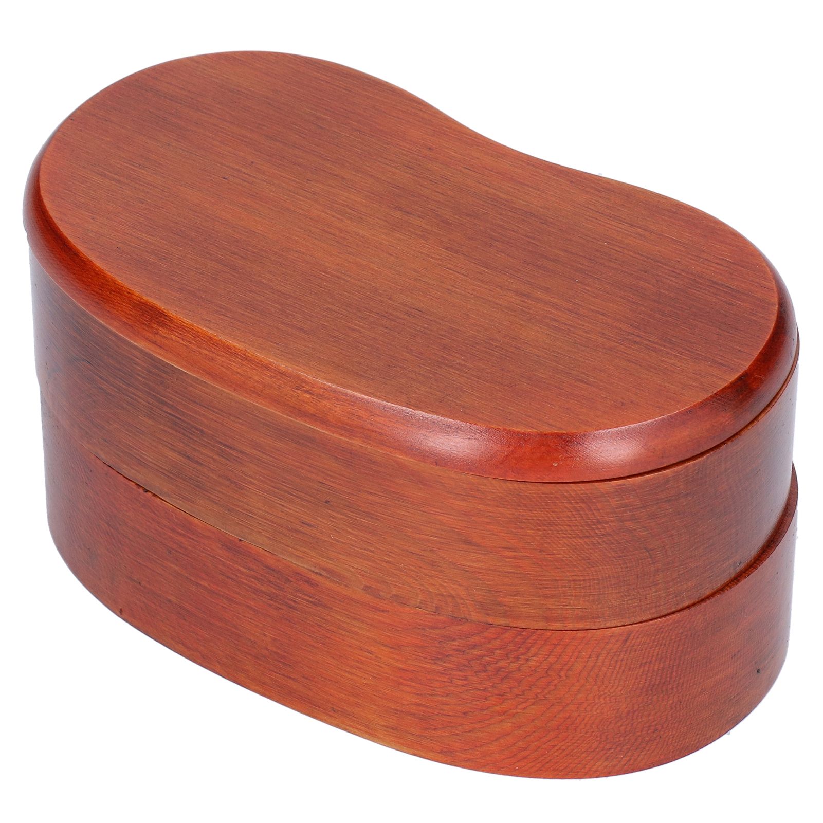 Japanese Style Portable Double Layer Waist Shape Bento Box Wood Simple Sushi Box view 4