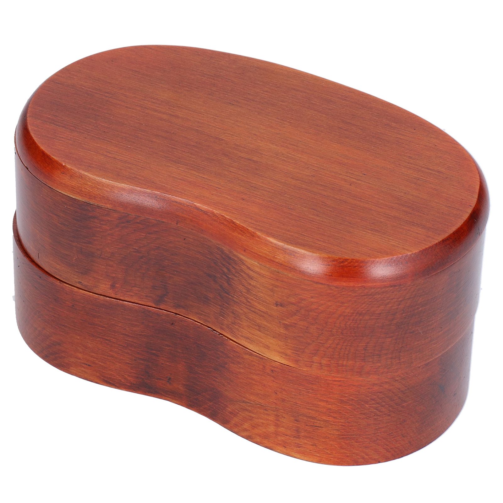 Japanese Style Portable Double Layer Waist Shape Bento Box Wood Simple Sushi Box view 6