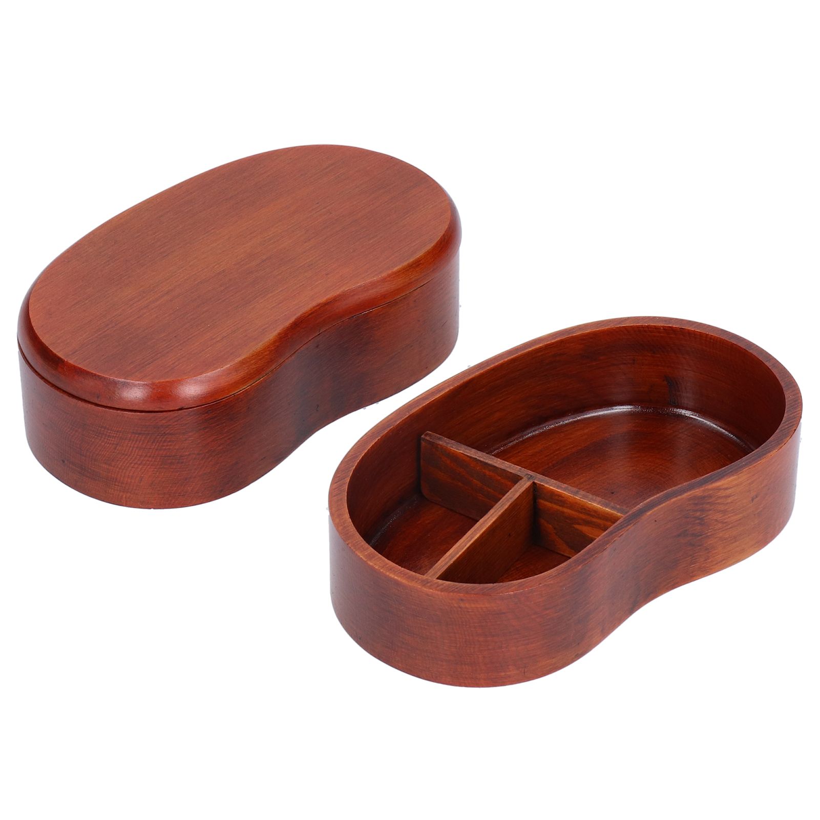 Japanese Style Portable Double Layer Waist Shape Bento Box Wood Simple Sushi Box view 7