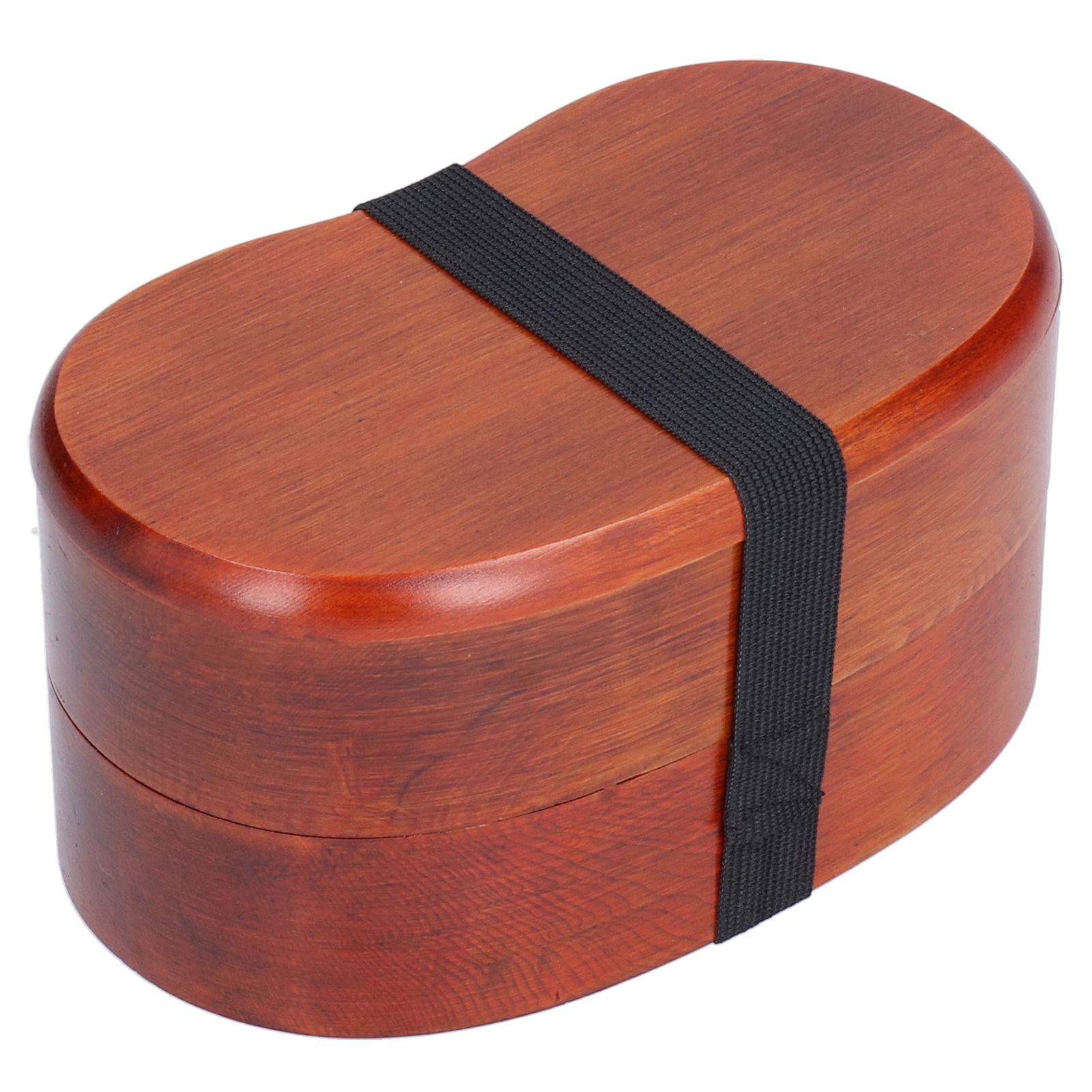 Japanese Style Portable Double Layer Waist Shape Bento Box Wood Simple Sushi Box view 8