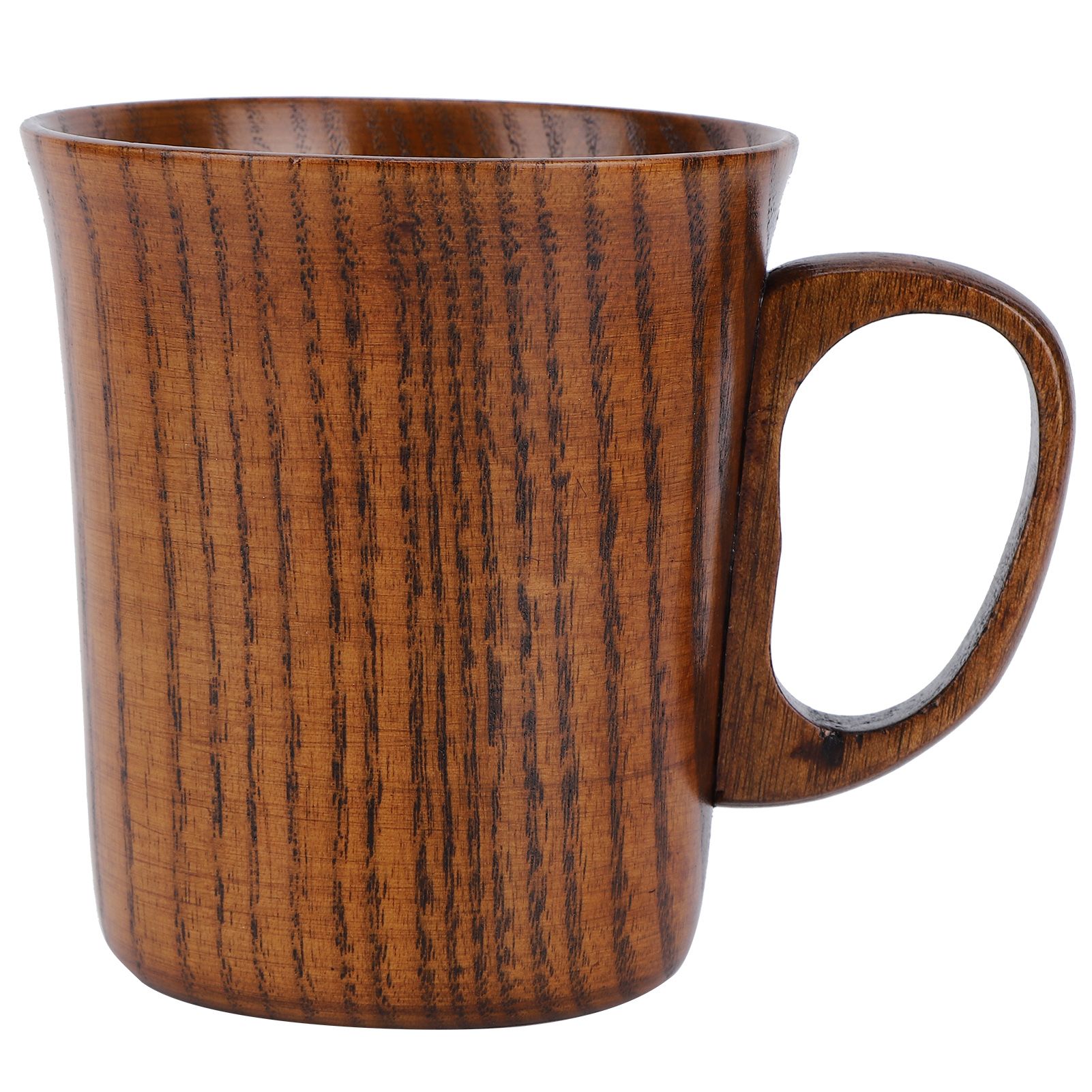 Wooden Water Cup Coffee Mugs with Handle Breakfast Milk Drinking Supplies Home view 2