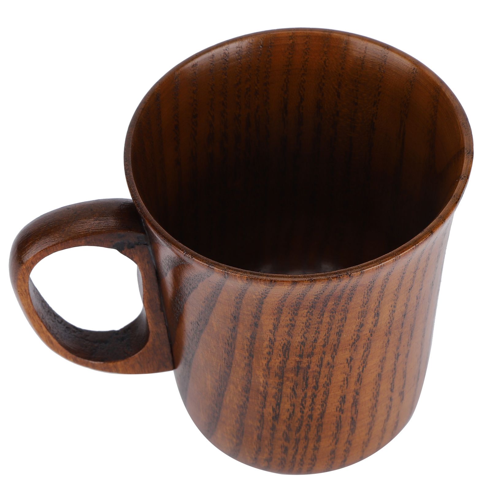 Wooden Water Cup Coffee Mugs with Handle Breakfast Milk Drinking Supplies Home view 3