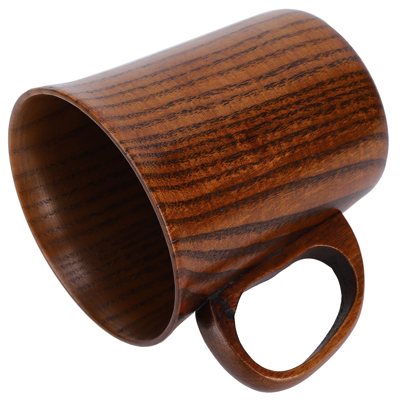 Wooden Water Cup Coffee Mugs with Handle Breakfast Milk Drinking Supplies Home view 5