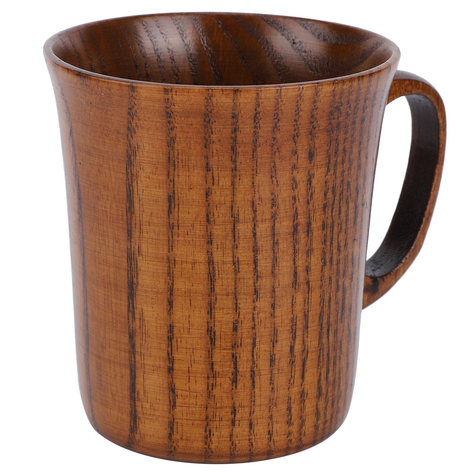 Wooden Water Cup Coffee Mugs with Handle Breakfast Milk Drinking Supplies Home view 6