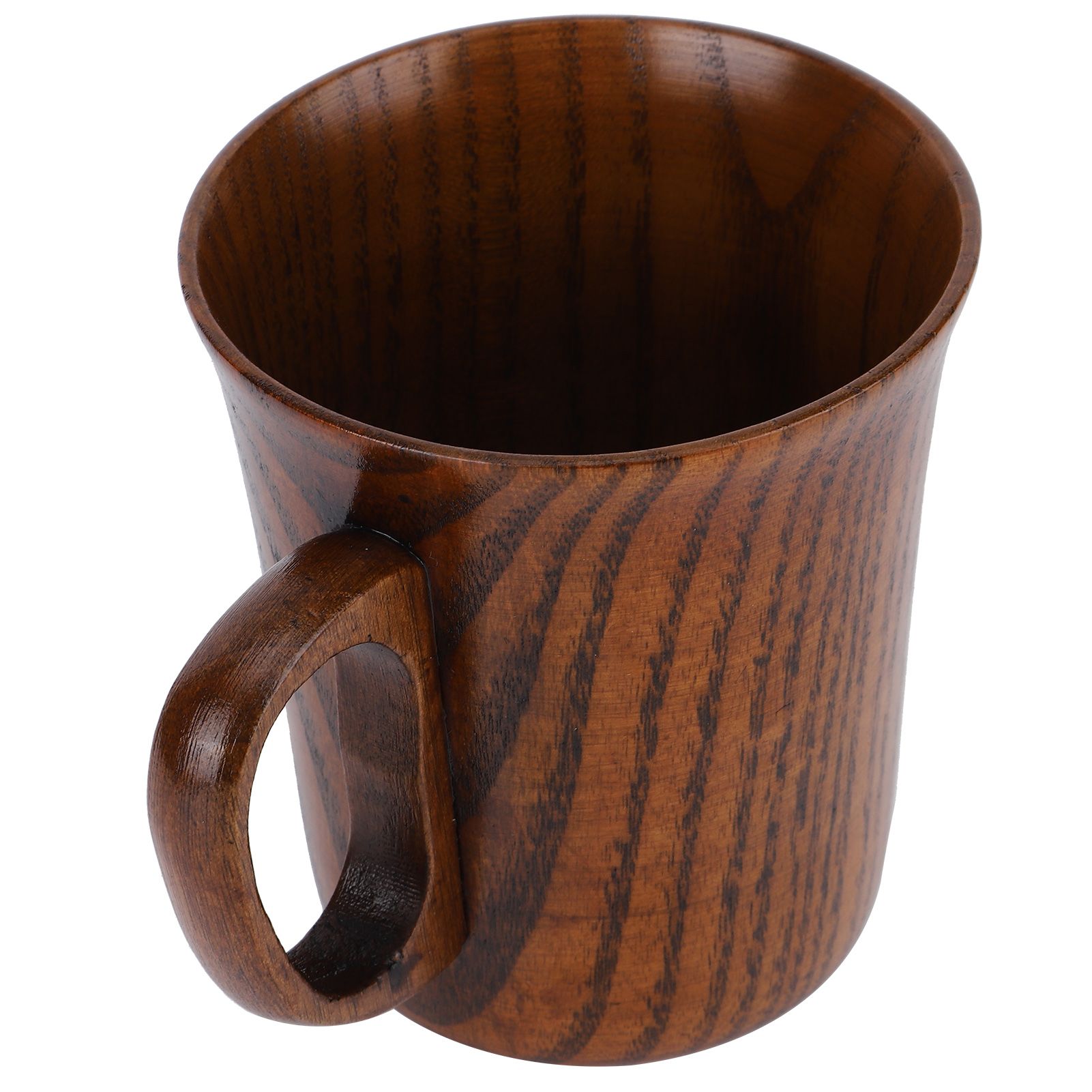Wooden Water Cup Coffee Mugs with Handle Breakfast Milk Drinking Supplies Home view 7