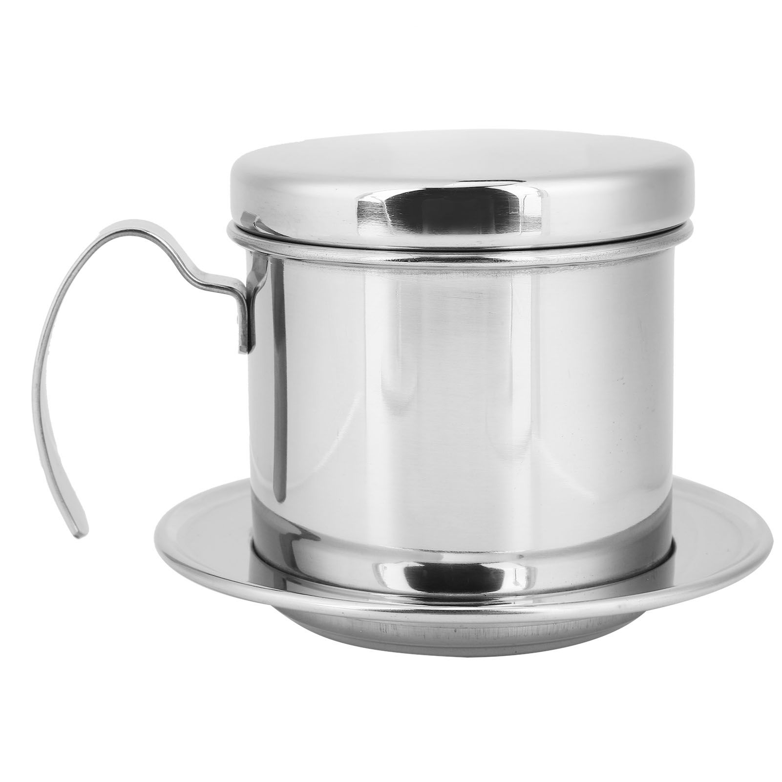 Drip Coffee Filter Pot Silver 304 Stainless Steel Hhousehold Bbrewing Coffee view 5