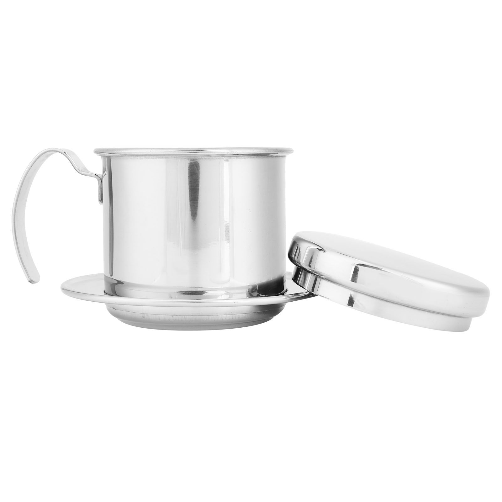 Drip Coffee Filter Pot Silver 304 Stainless Steel Hhousehold Bbrewing Coffee view 7