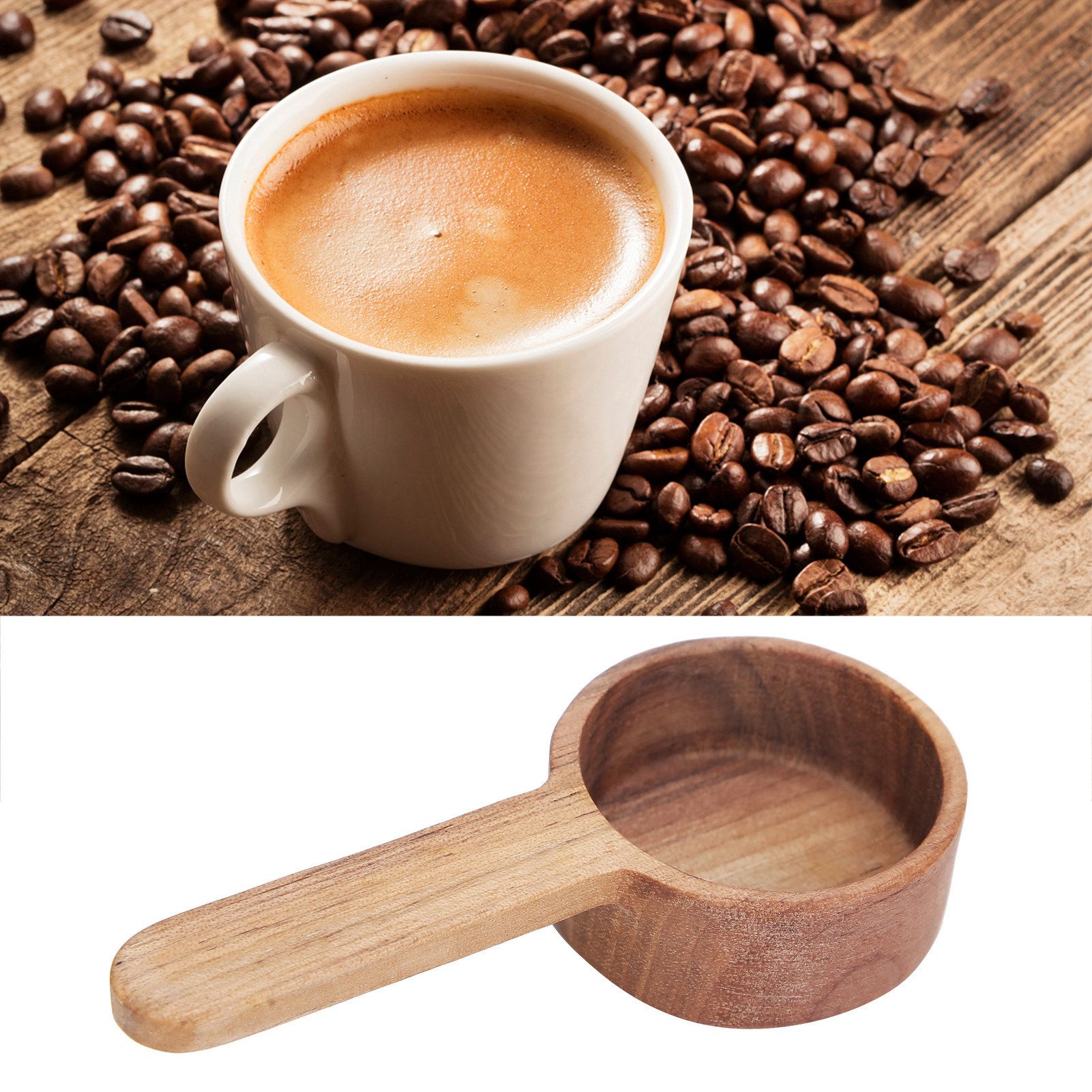 Wooden Coffee Measuring Spoon Kitchen Soup Measuring Tablespoon Tool for view 9