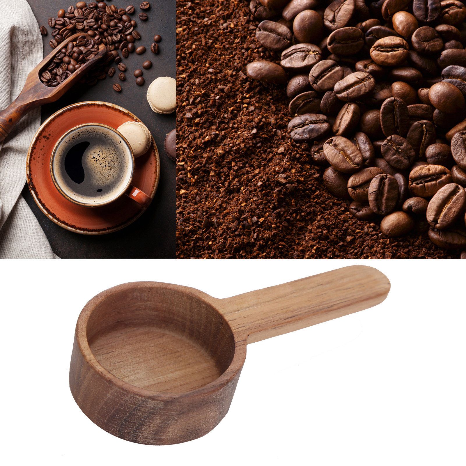 Wooden Coffee Measuring Spoon Kitchen Soup Measuring Tablespoon Tool for view 10