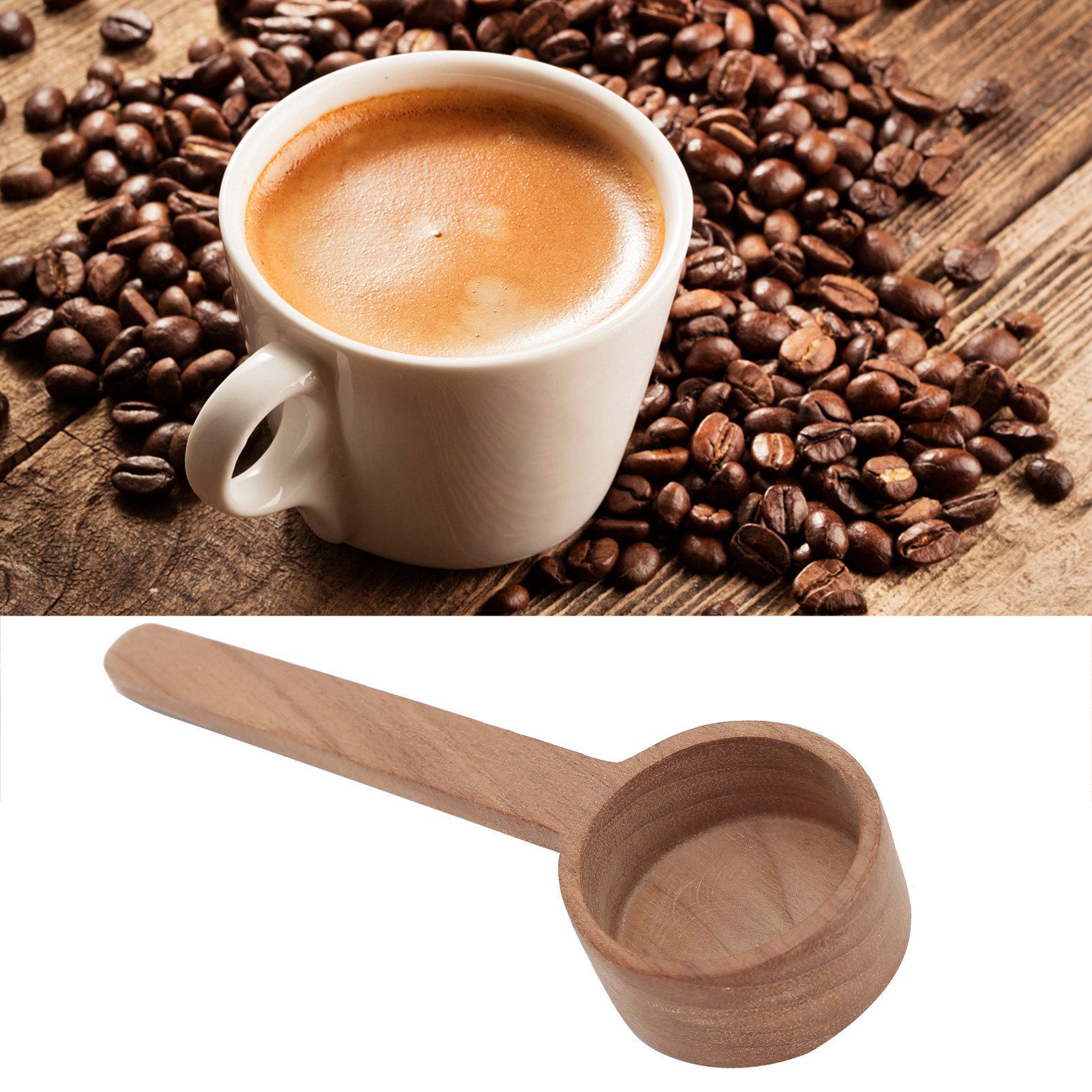 Wooden Coffee Measuring Spoon Kitchen Soup Measuring Tablespoon Tool for view 9