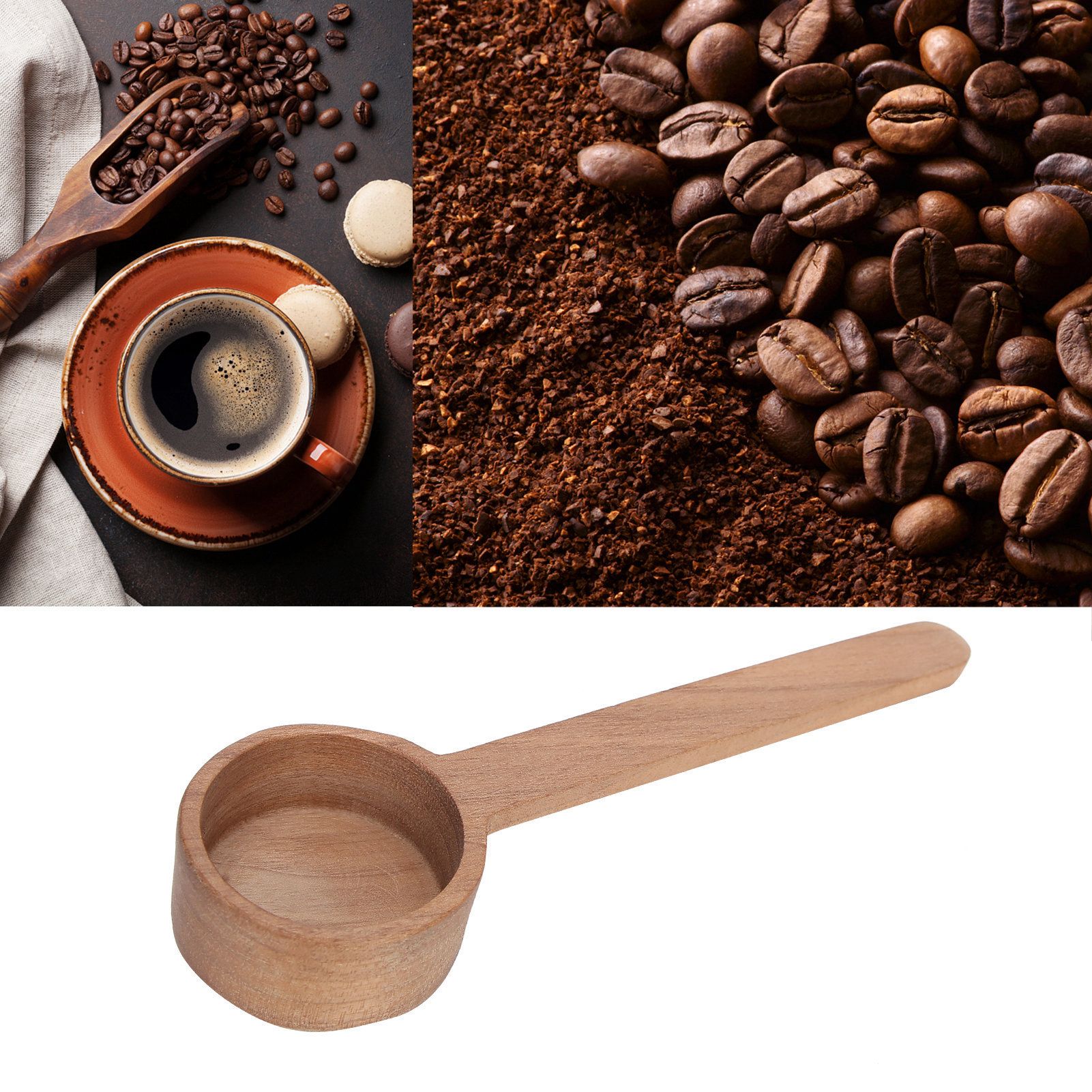 Wooden Coffee Measuring Spoon Kitchen Soup Measuring Tablespoon Tool for view 10