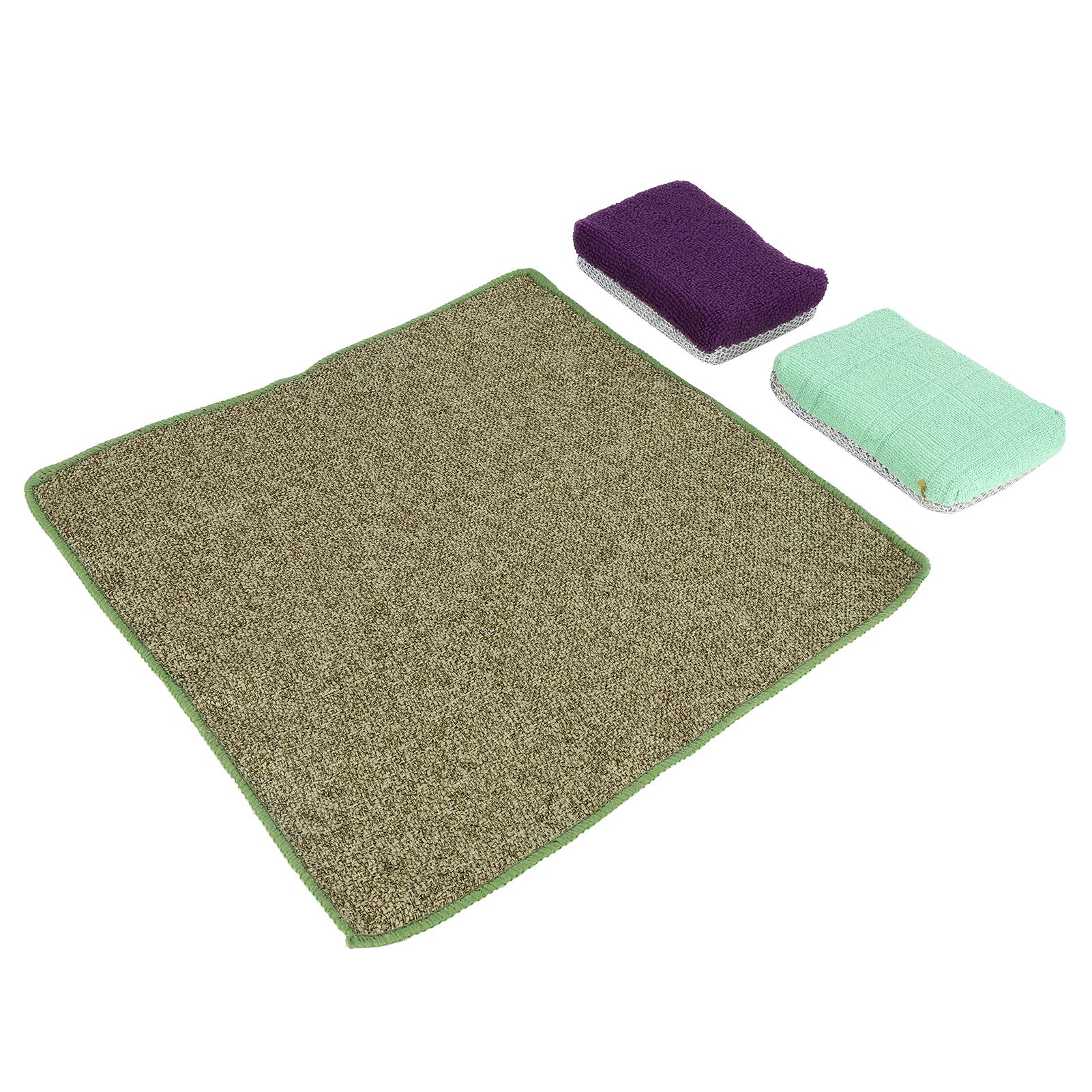 4 Sets Kitchen Washing Set Fiber Dishcloth Dishwashing Sponge Household Supplies view 7