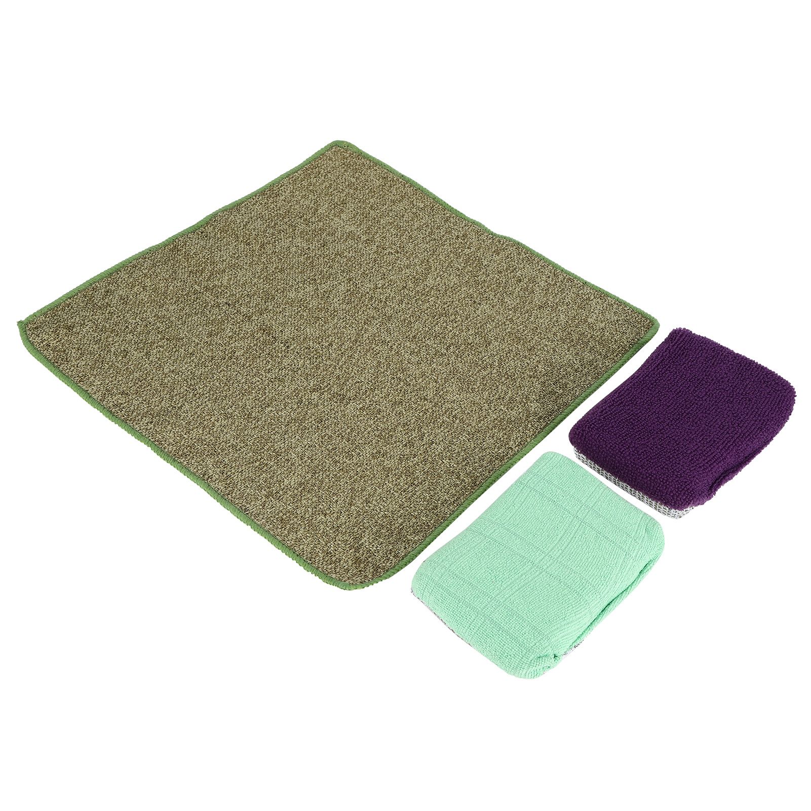 4 Sets Kitchen Washing Set Fiber Dishcloth Dishwashing Sponge Household Supplies view 8