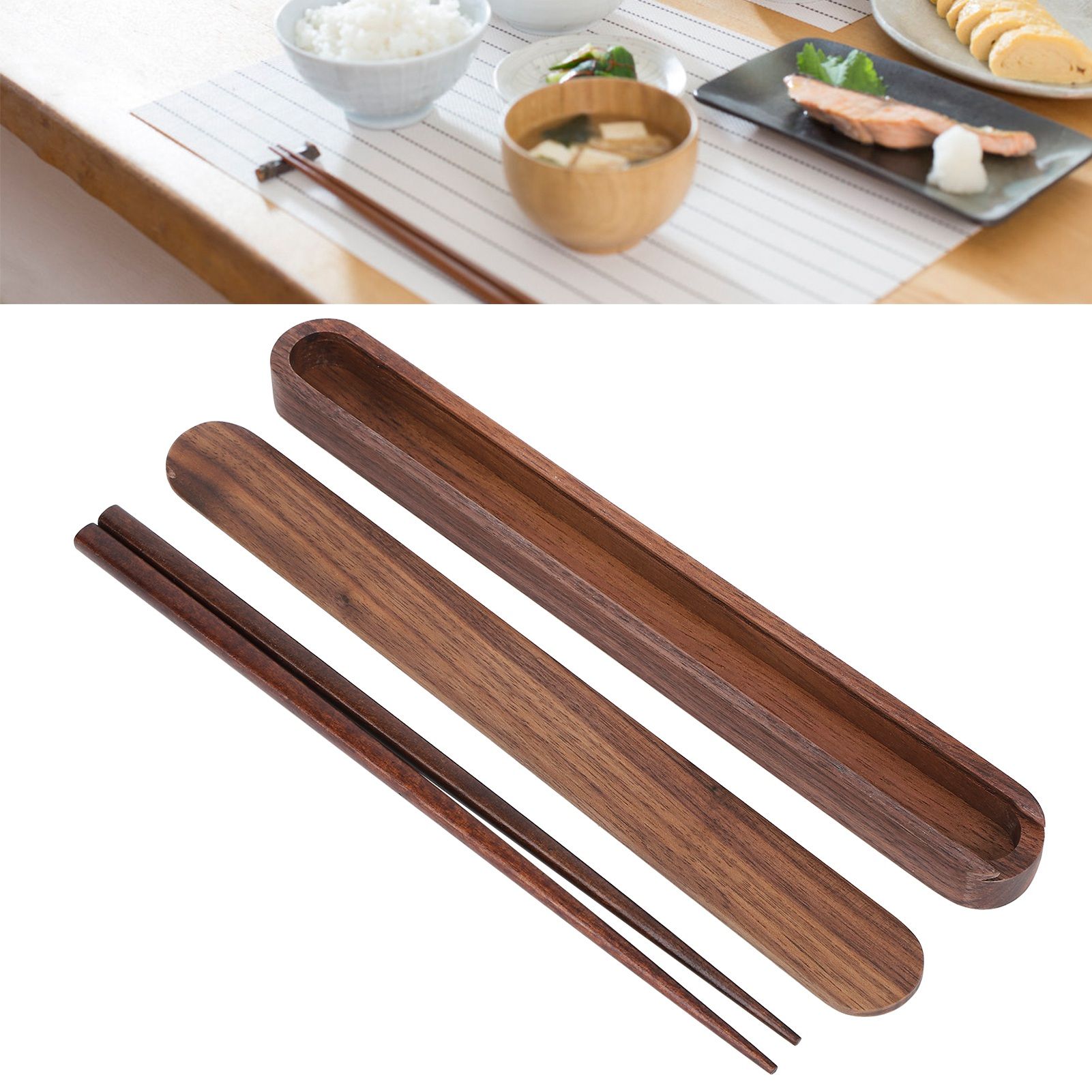 Wooden Chopsticks Portable Environmental Friendly Student Travelling Tableware view 10