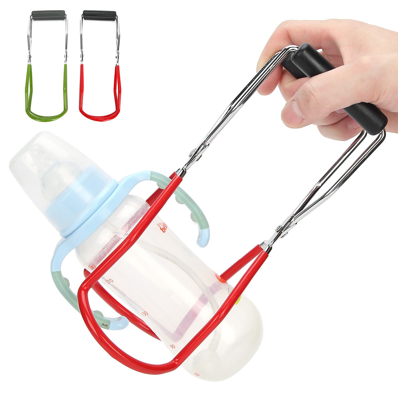2pcs Canning Jar Lifter Tongs Stainless Steel WideMouth Feeding Bottle Clip view 9