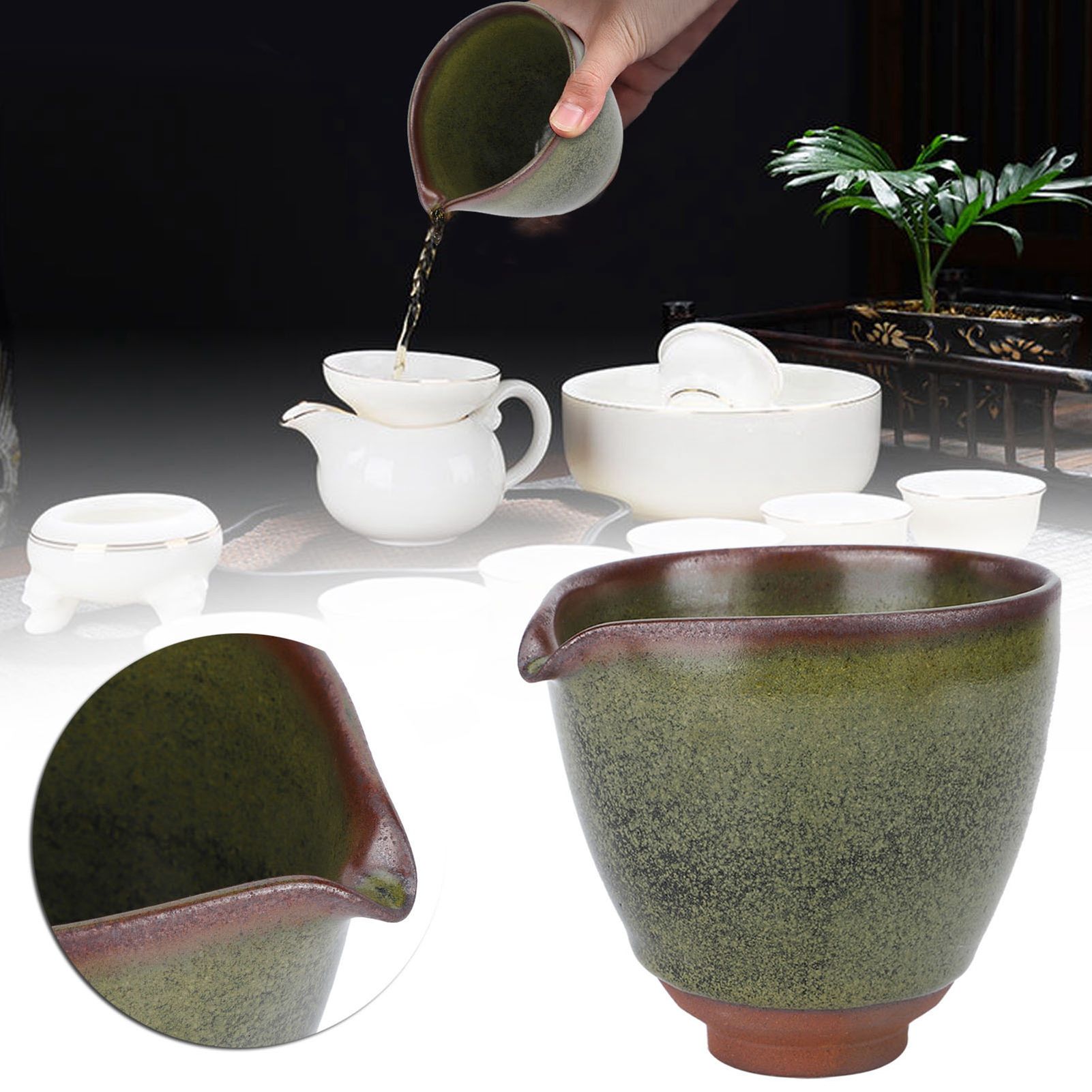 Ceramic Evenly Divided Tea Cup Drinkware Teaware Collection Gift Tea Ceremony view 9