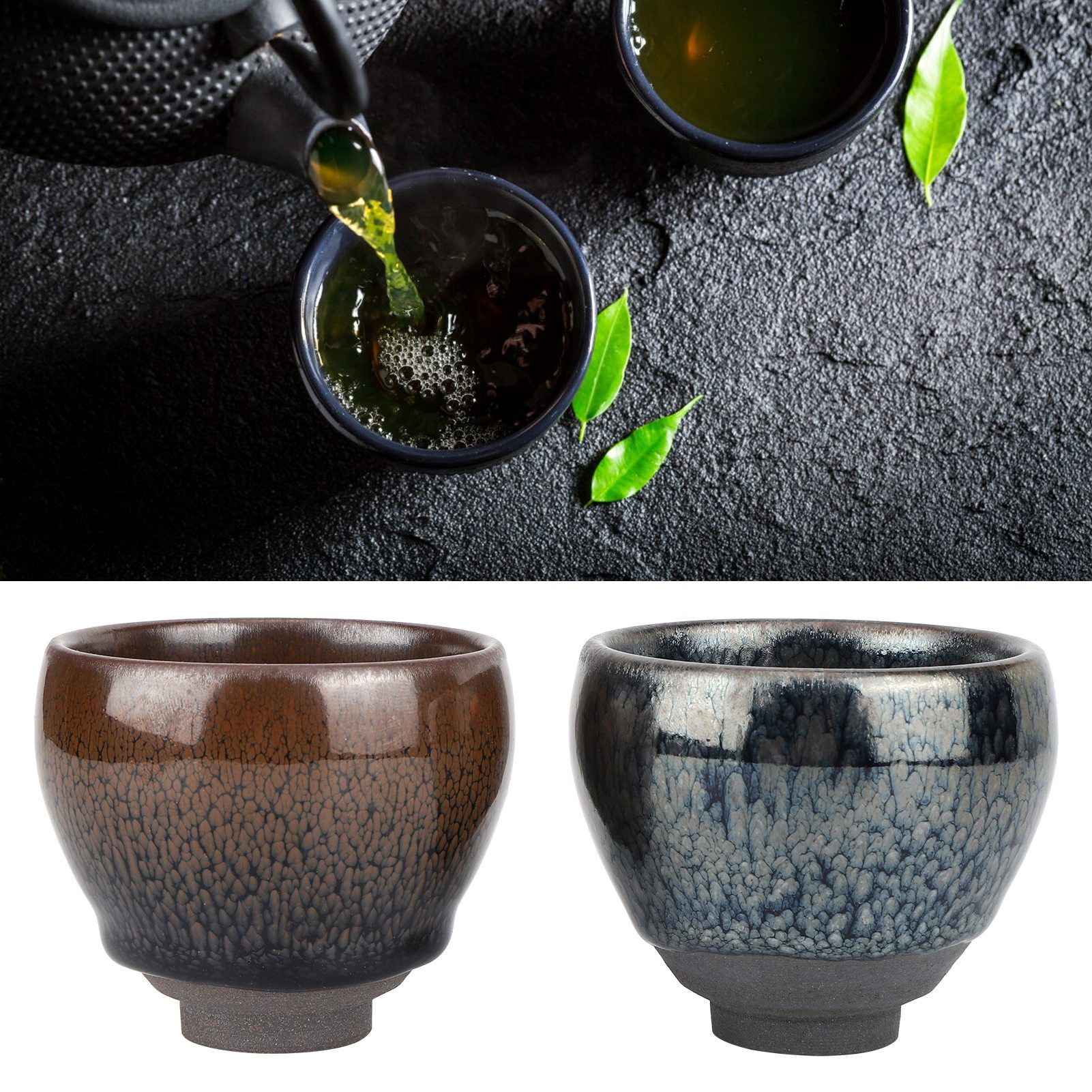 Elegant Ceramic Tea Cup Japanese Style Glaze Porcelain Teaware Set Home Decor view 9