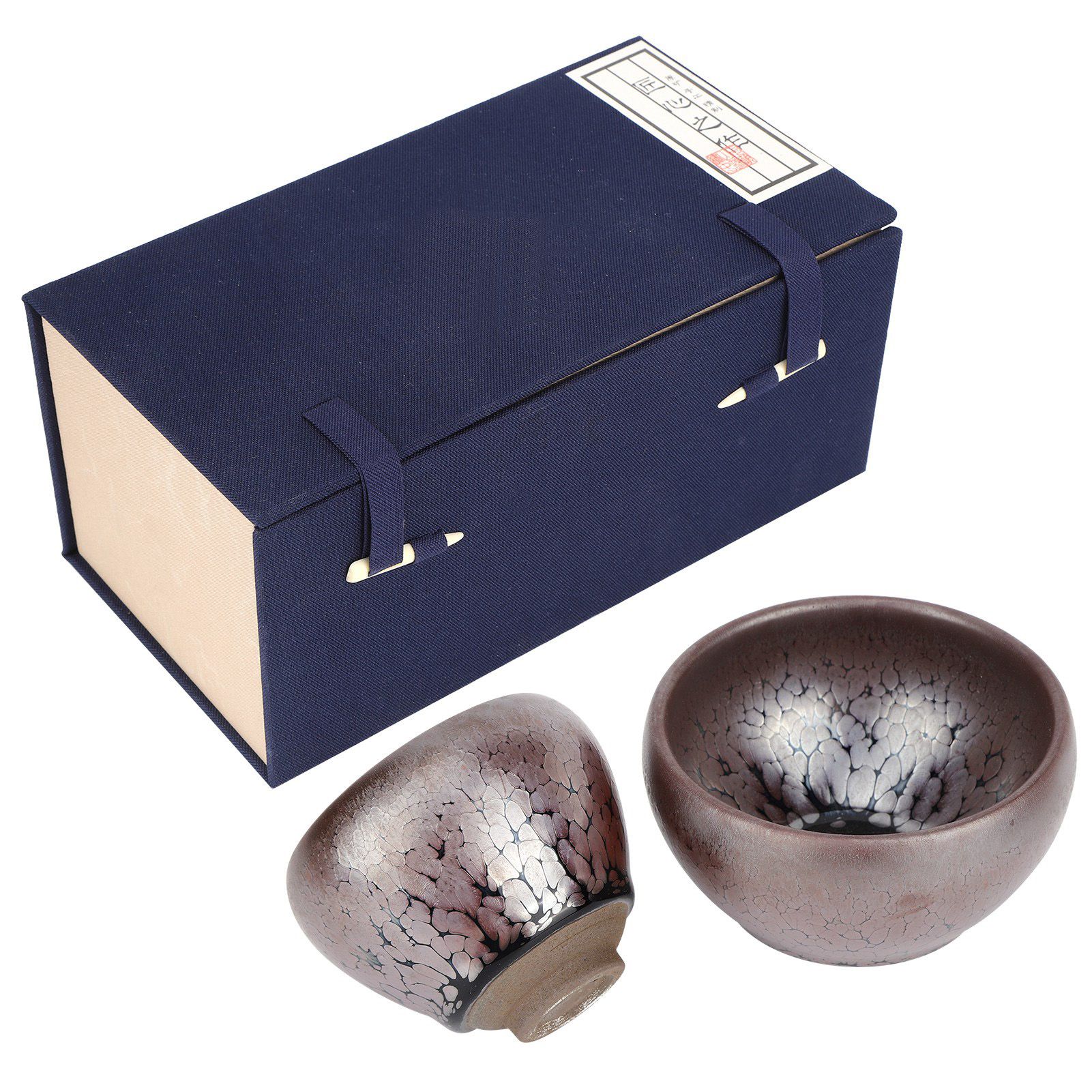 2Pcs Vintage Tea Cup Retro Ceramic Teaware Drinkware Teaset Gift Kitchen Accessory view 2