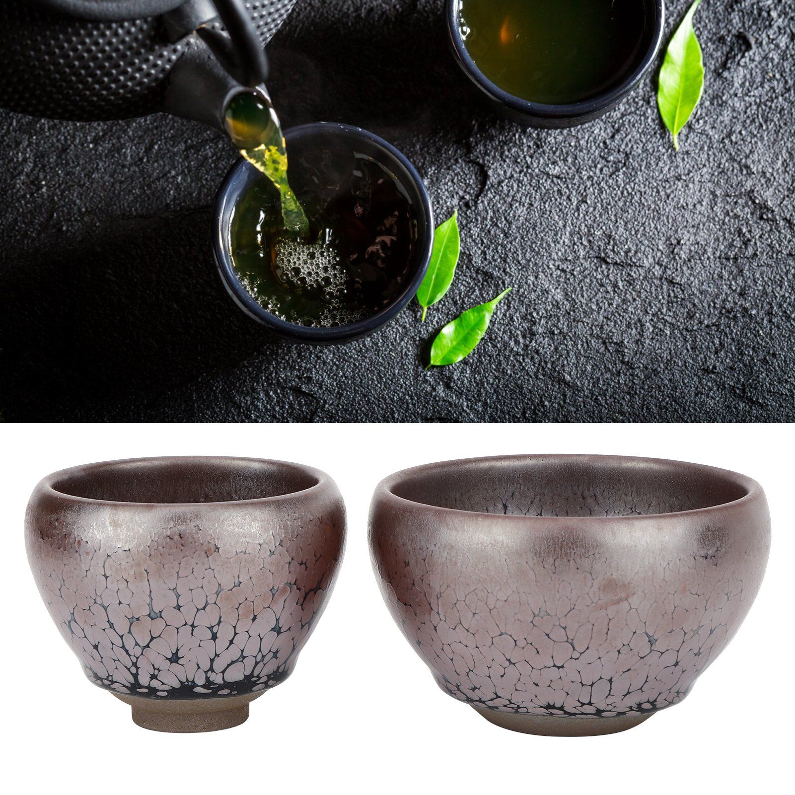 2Pcs Vintage Tea Cup Retro Ceramic Teaware Drinkware Teaset Gift Kitchen Accessory view 10