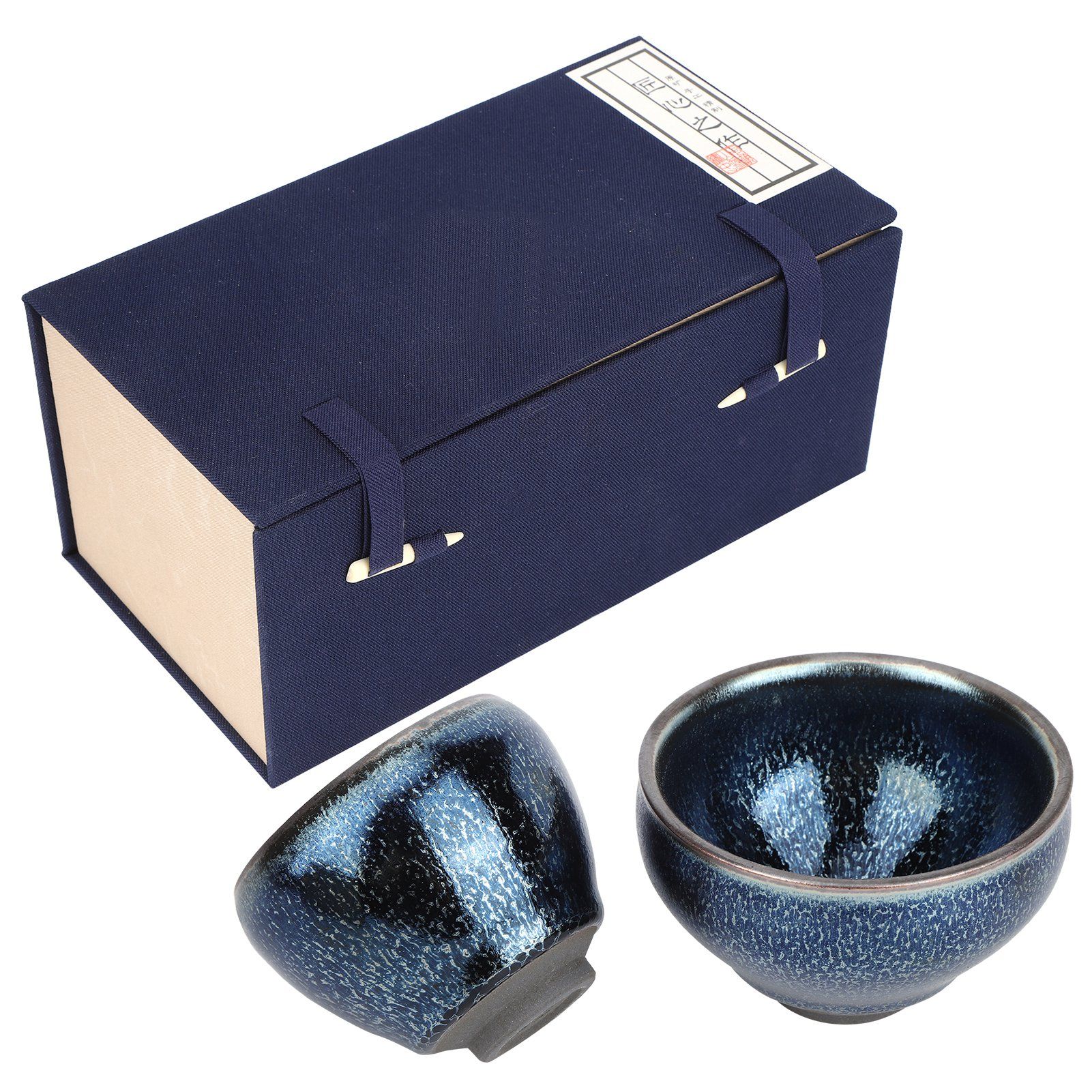 2Pcs Ceramic Cups Glazed Tea Cup Teaware Drinkware Gift Handicrafts Kitchen view 2