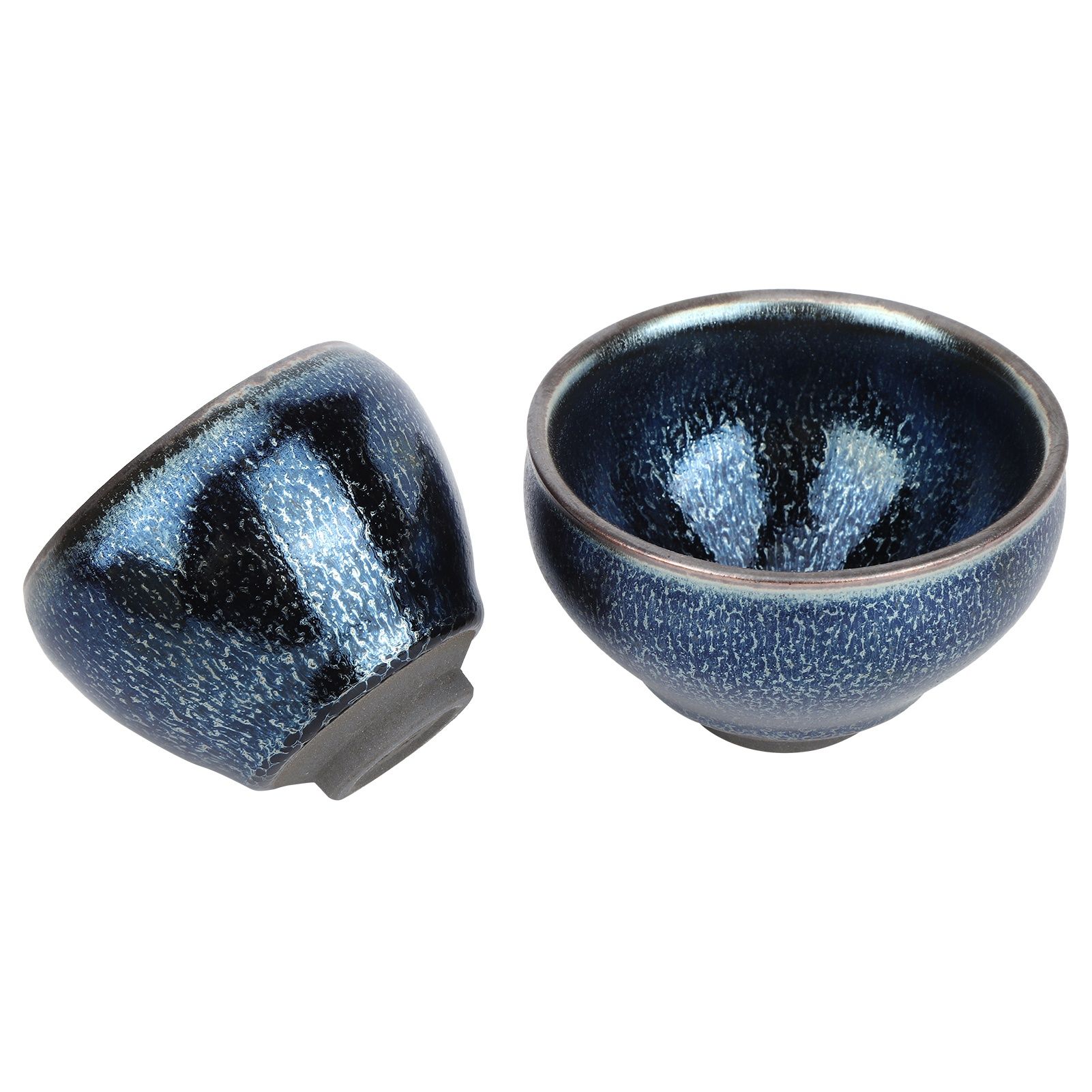 2Pcs Ceramic Cups Glazed Tea Cup Teaware Drinkware Gift Handicrafts Kitchen view 6