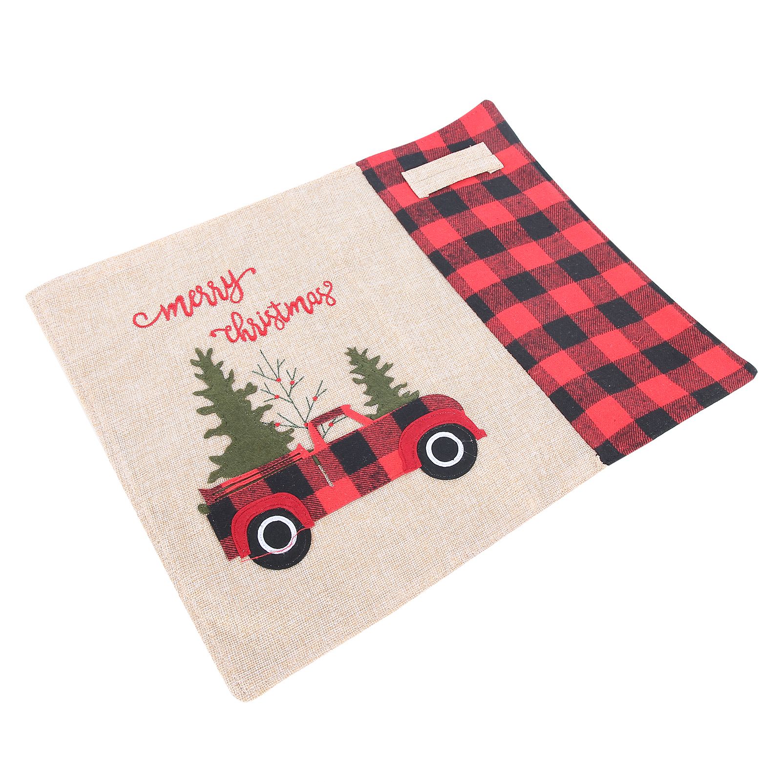 Cartoon Placemat Linen Dining Table Mat Christmas Decorations for Home Kitchen view 3
