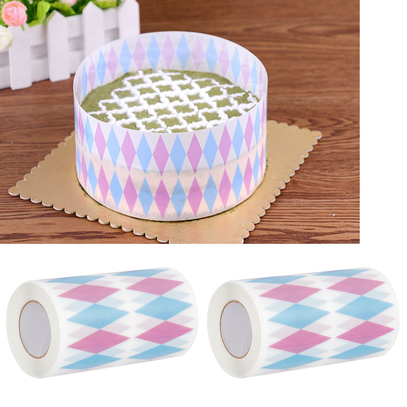 2Pcs Mousse Edge Wrapping Tape Cake Collar Surrounding Wrap Baking Tool 0.08 x view 10