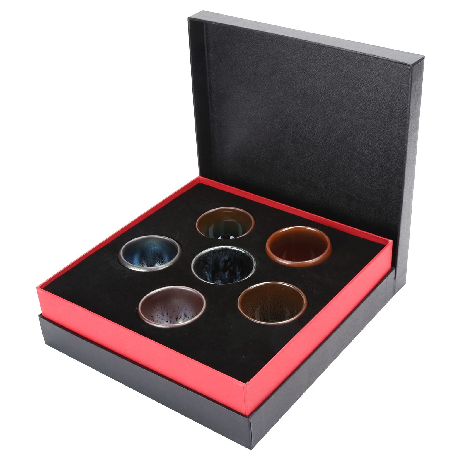 6Pcs/Set Tea Cups Ceramic Cups Kung Fu Teaware Drinkware Accessory for Home