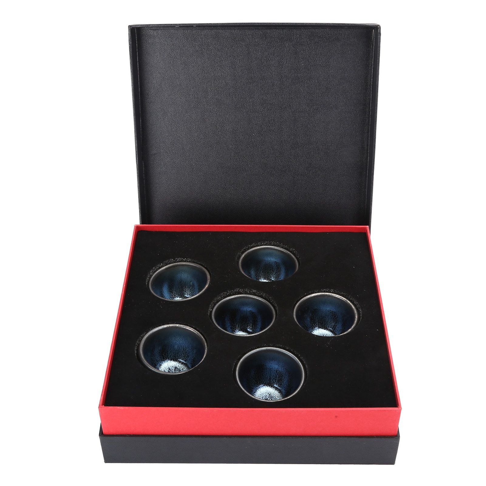 6Pcs/Set Tea Cups Ceramic Cups Kung Fu Teaware Drinkware Accessory for Home view 2
