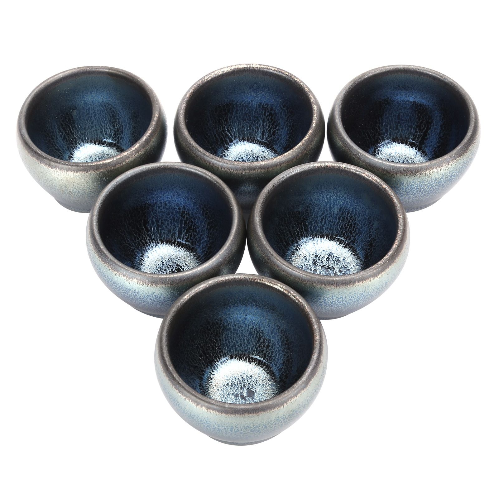 6Pcs/Set Tea Cups Ceramic Cups Kung Fu Teaware Drinkware Accessory for Home view 4