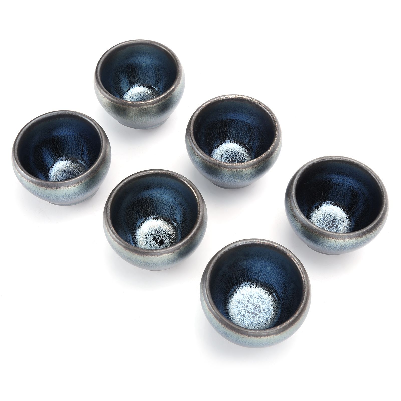 6Pcs/Set Tea Cups Ceramic Cups Kung Fu Teaware Drinkware Accessory for Home view 7
