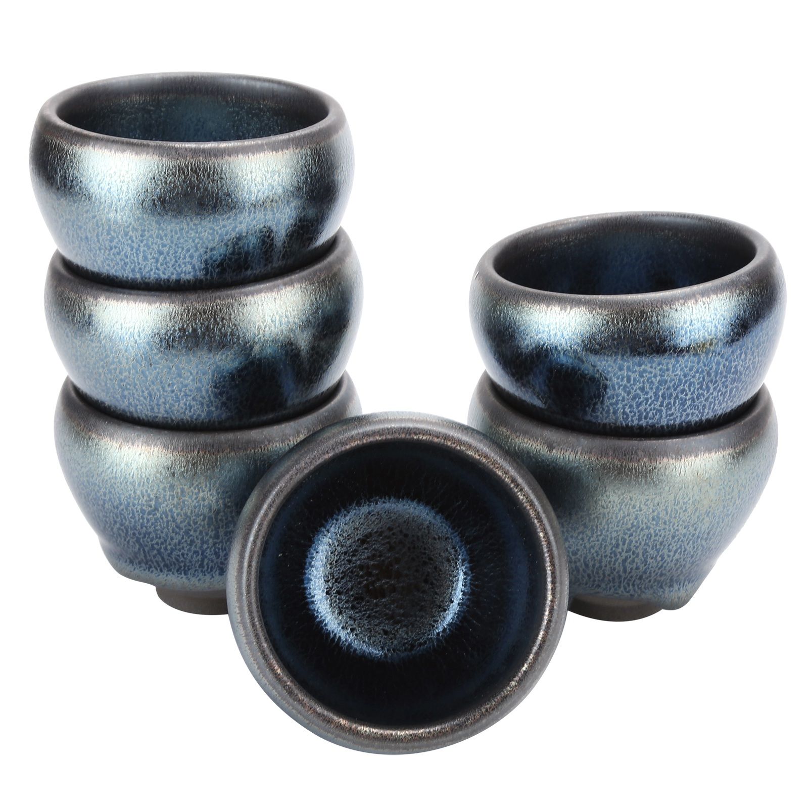 6Pcs/Set Tea Cups Ceramic Cups Kung Fu Teaware Drinkware Accessory for Home view 8