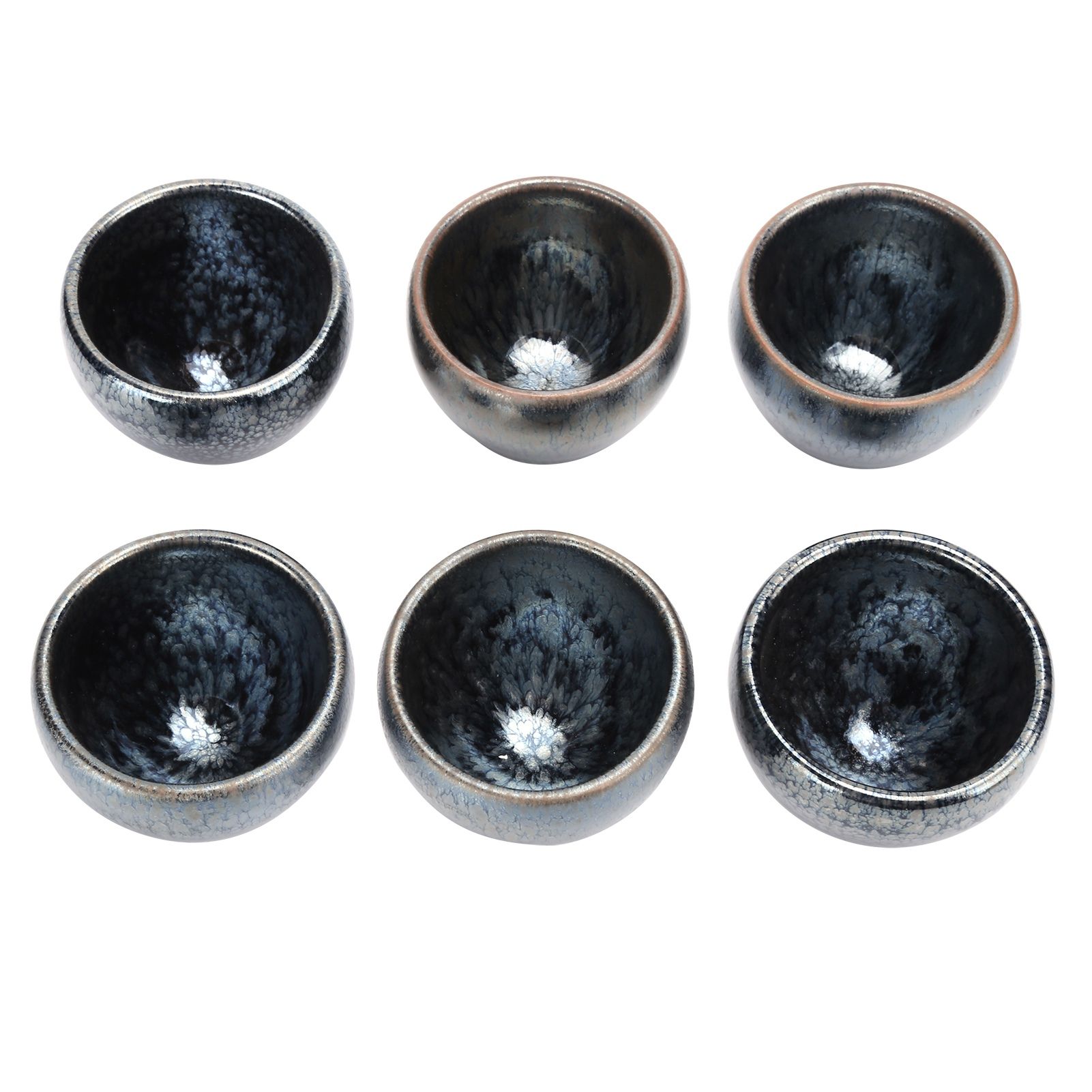 6Pcs/Set Tea Cups Ceramic Cups Kung Fu Teaware Drinkware Accessory for Home view 6