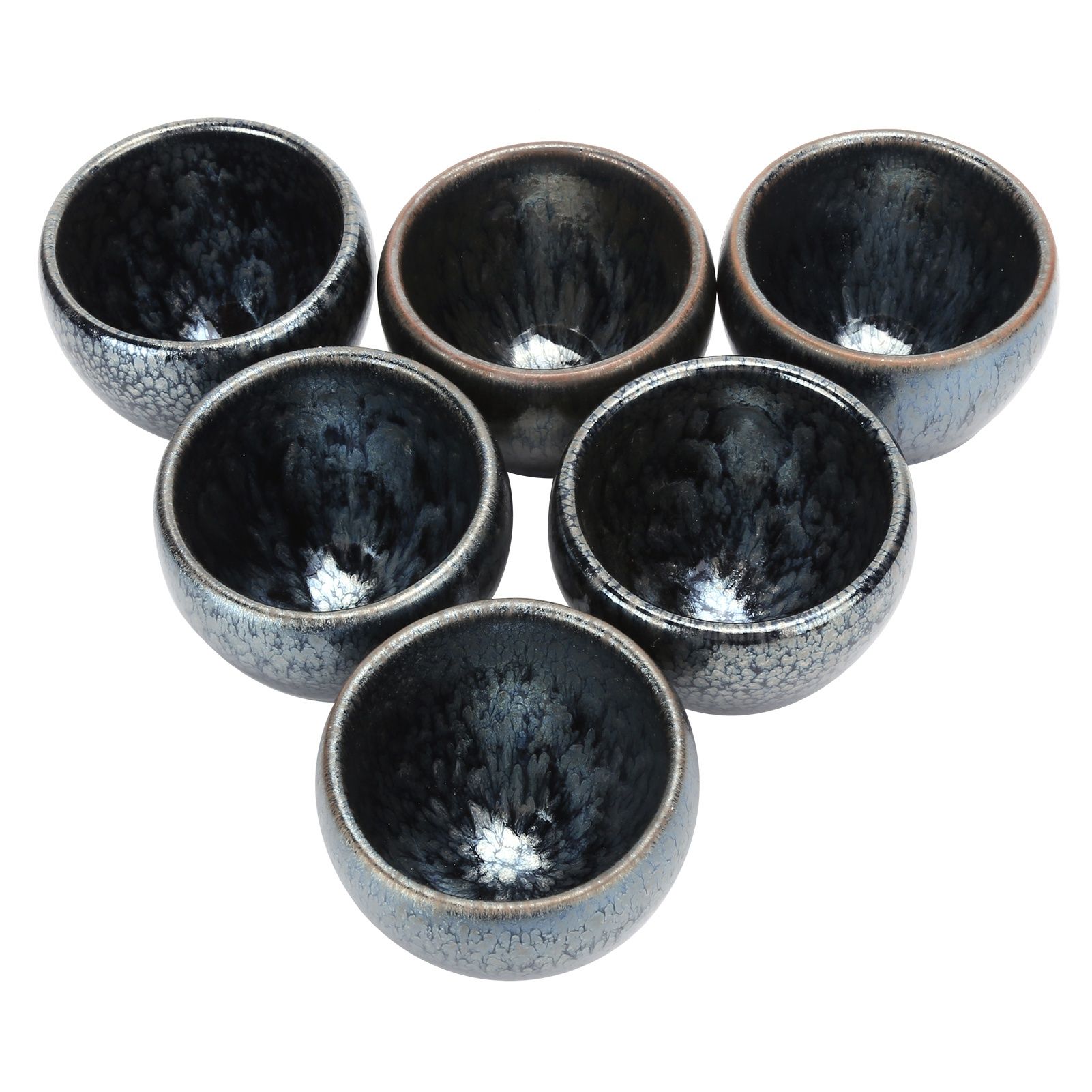 6Pcs/Set Tea Cups Ceramic Cups Kung Fu Teaware Drinkware Accessory for Home view 7