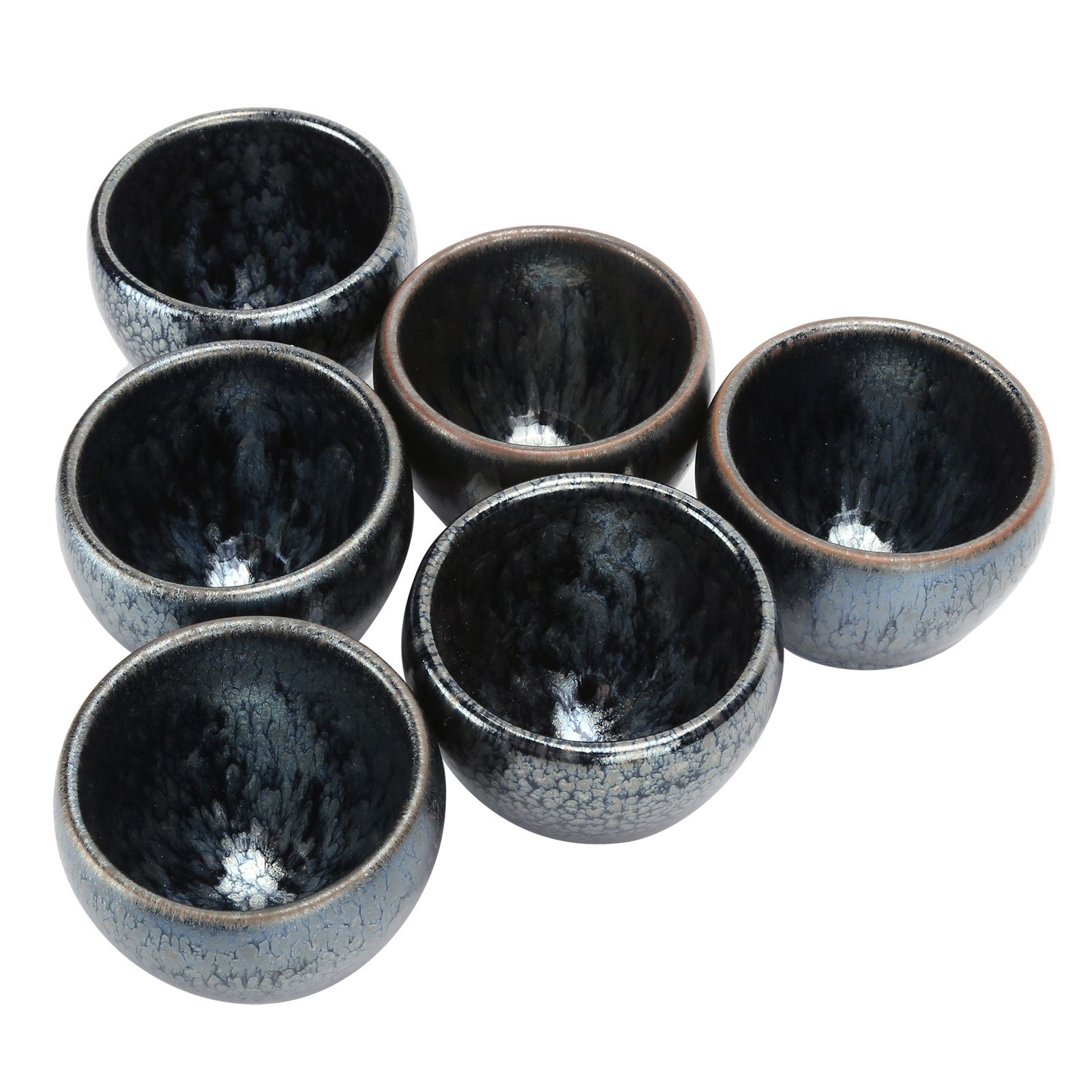 6Pcs/Set Tea Cups Ceramic Cups Kung Fu Teaware Drinkware Accessory for Home view 8