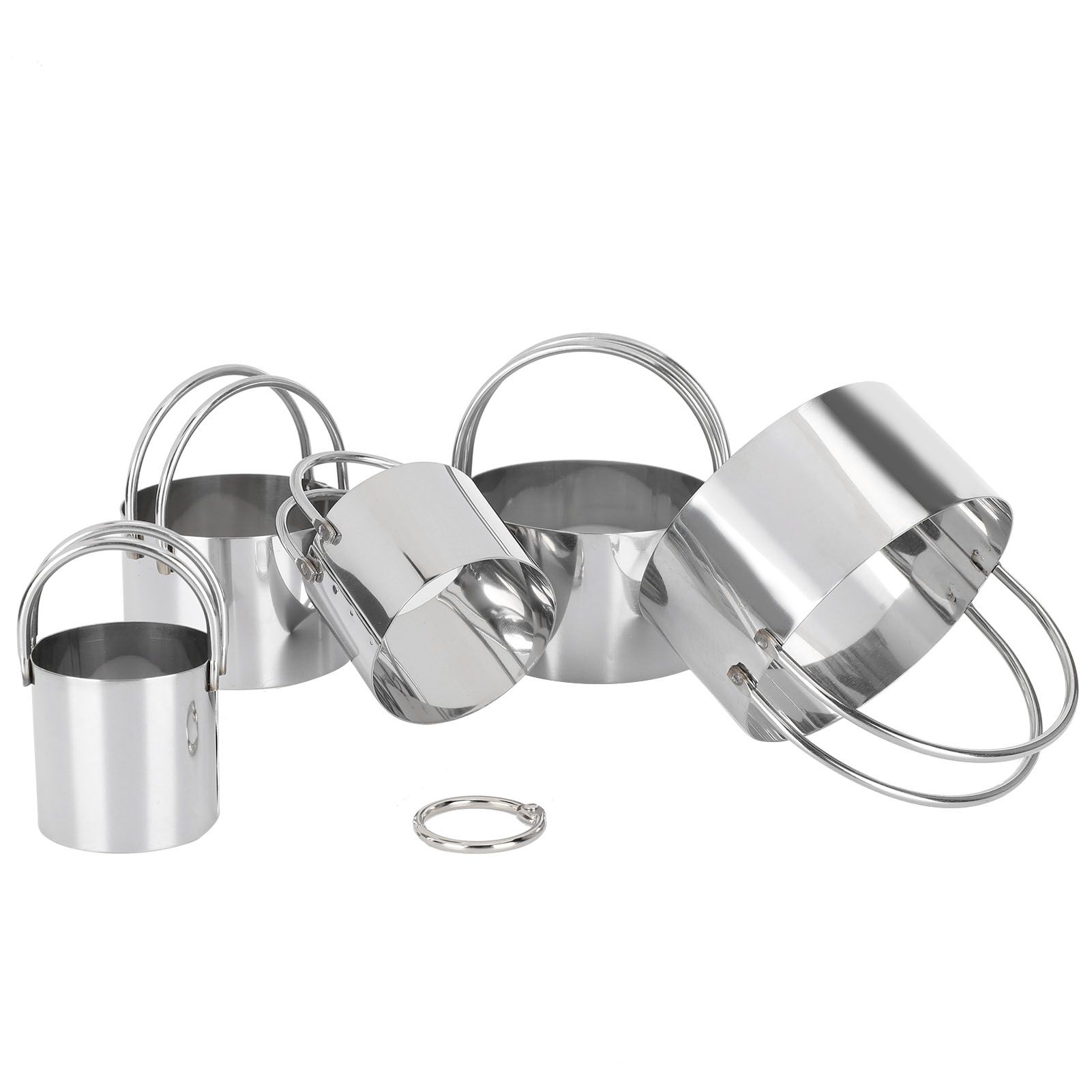 5PCS/Set Biscuits Cutter Stainless Steel Round Cookies Cutter with Handle view 6